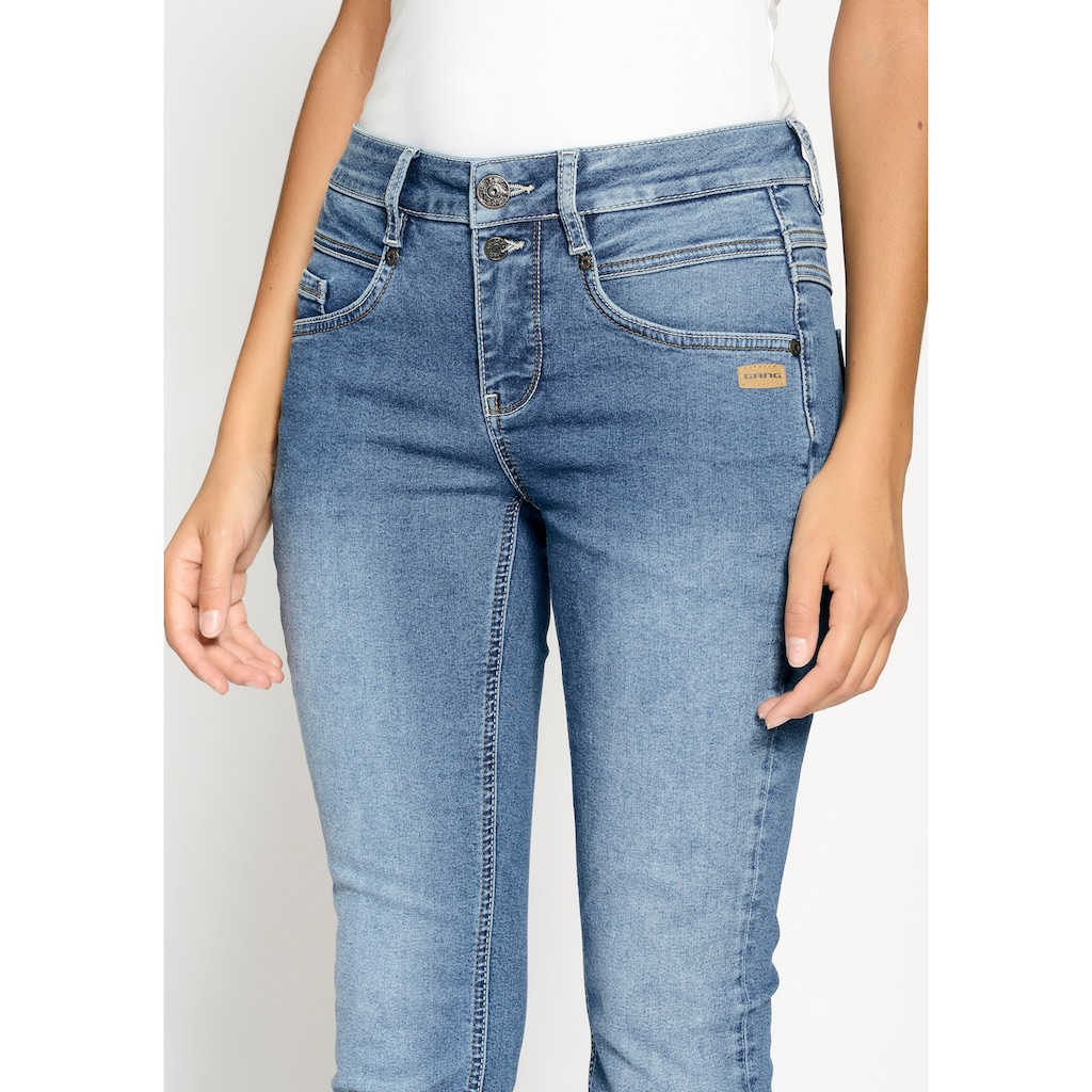 GANG Skinny-fit-Jeans »94MORA«, mit 3-Knopf-Verschluss und Passe vorne