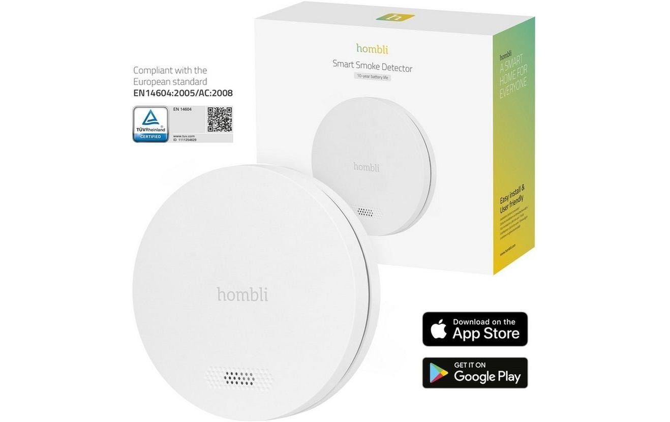 Smart-Home-Steuerelement »hombli Smart Smoke Detector 85 dB Weiss«