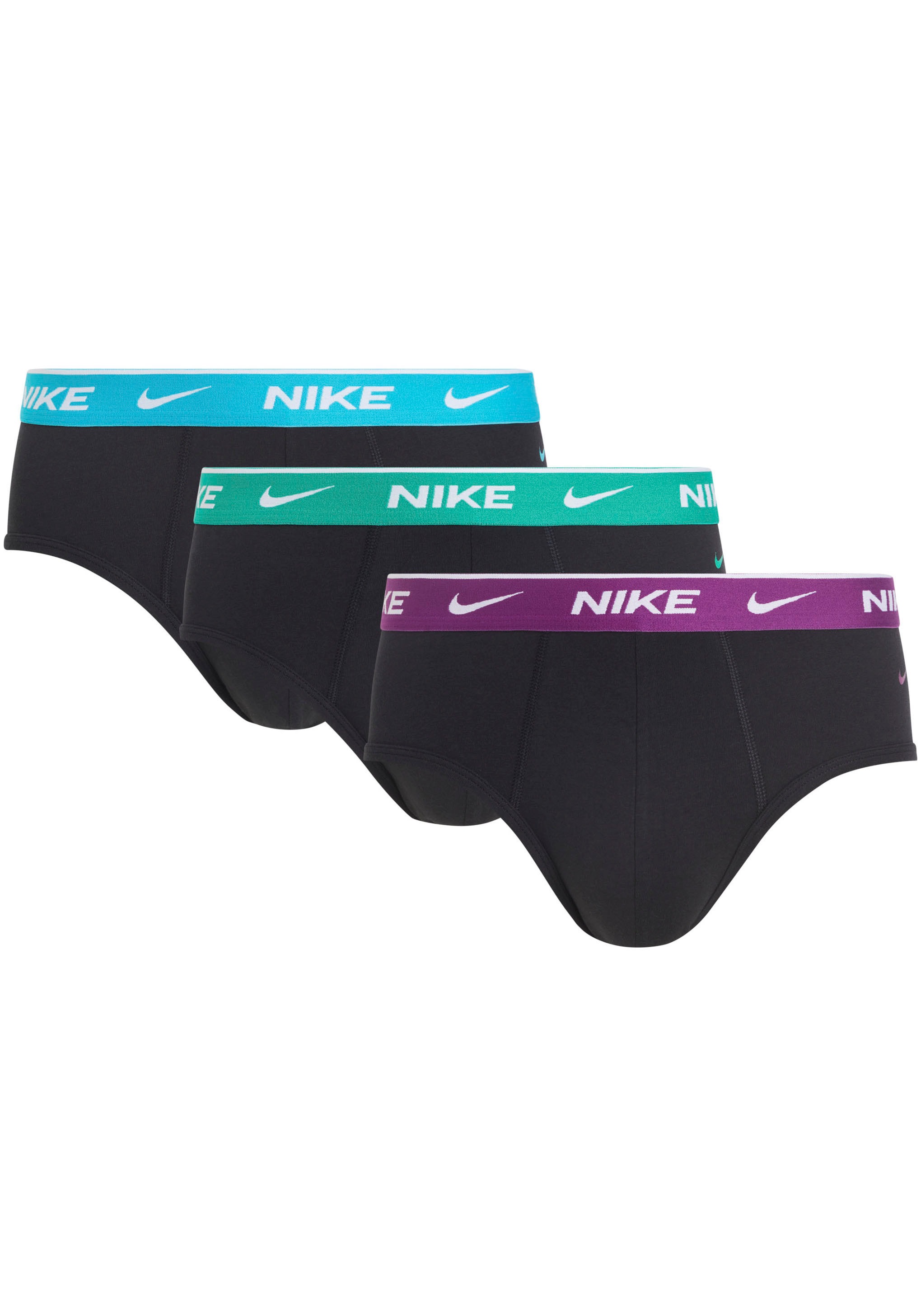 NIKE Underwear Hipster »BRIEF 3PK« Packung, 3er-Pack, 3 Stk. mit Logo-Elastikbund
