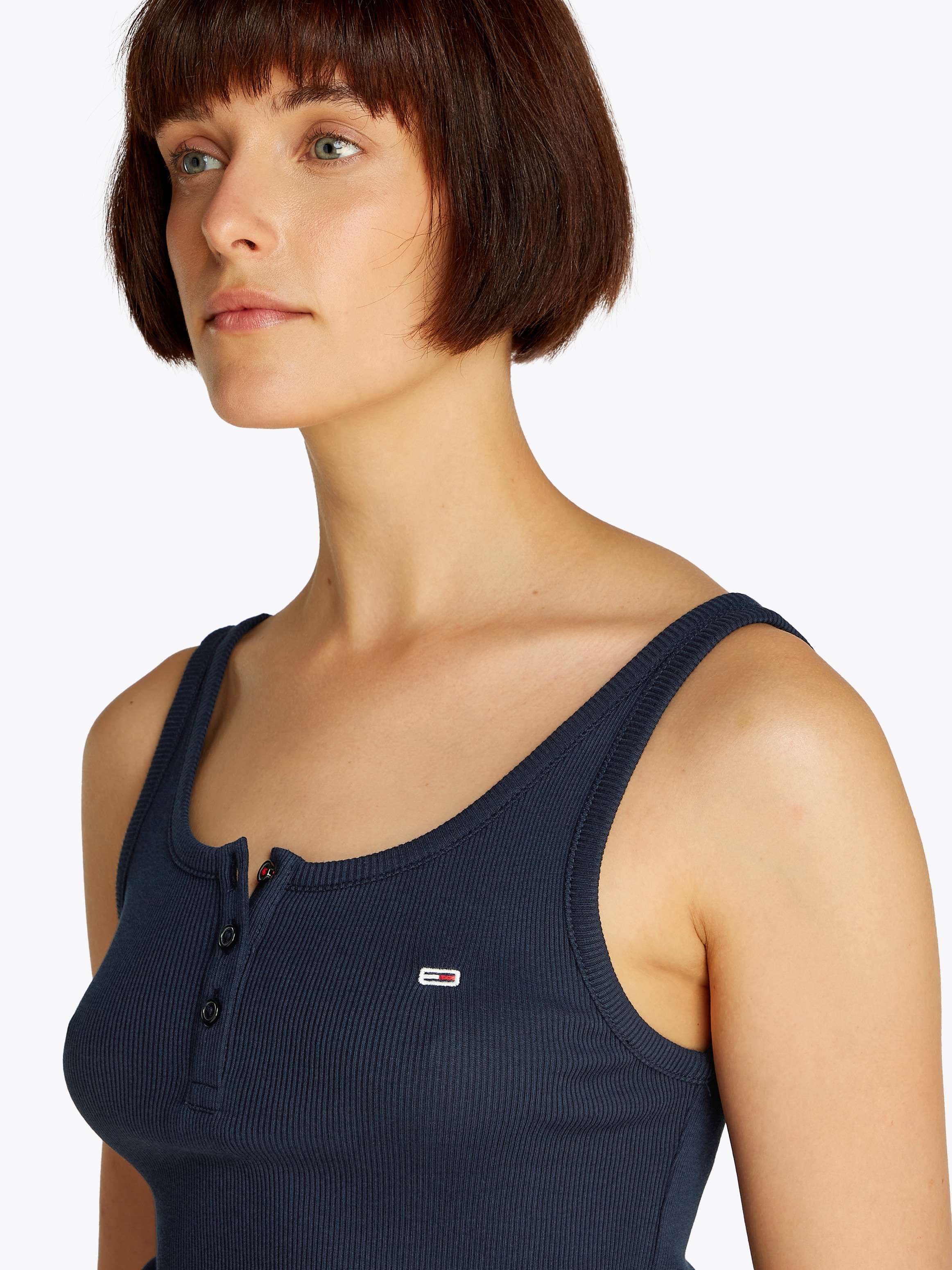 Tommy Jeans Tanktop »TJW SLIM BUTTON TANK«, mit Knopf