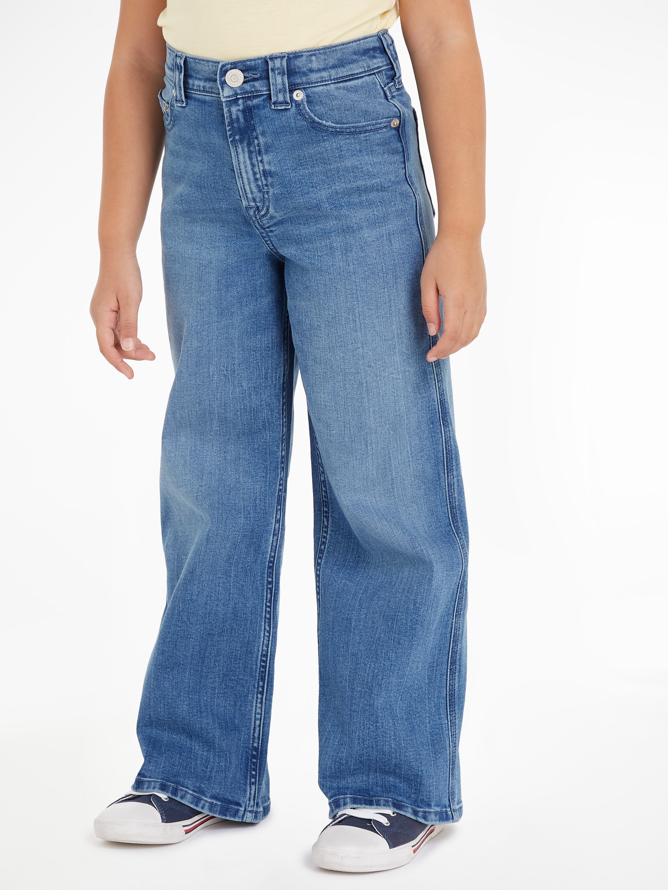 Tommy Hilfiger Straight-Jeans »MABEL VINTAGE STRAIGHT DENIM«, Kinder bis 16 Jahre mit Logostickerei