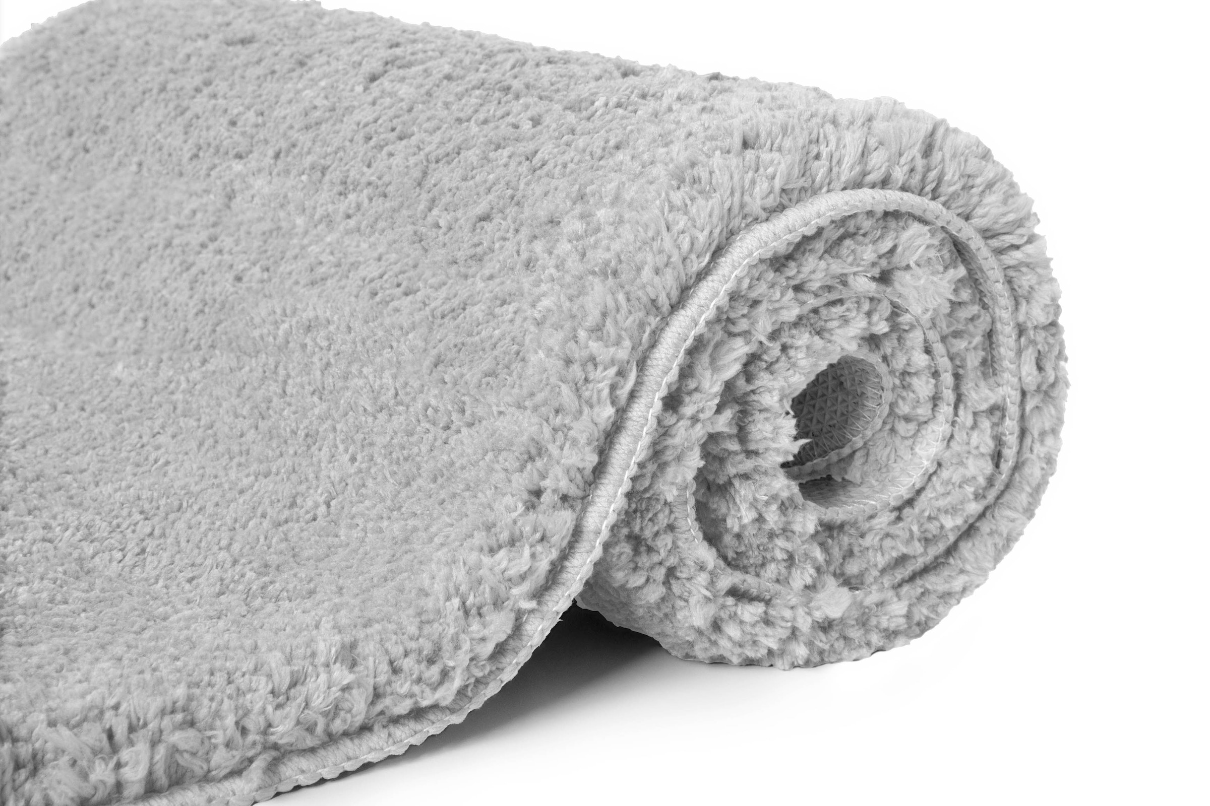 my home Badematte »Sanremo, Badvorleger, Badezimmer Teppich, sehr weich«, rutschhemmend beschichtet, fussbodenheizungsgeeignet-schnell trocknend, Badteppich, unifarben, rechteckig, rund & als 3-tlg. Set erhältlich