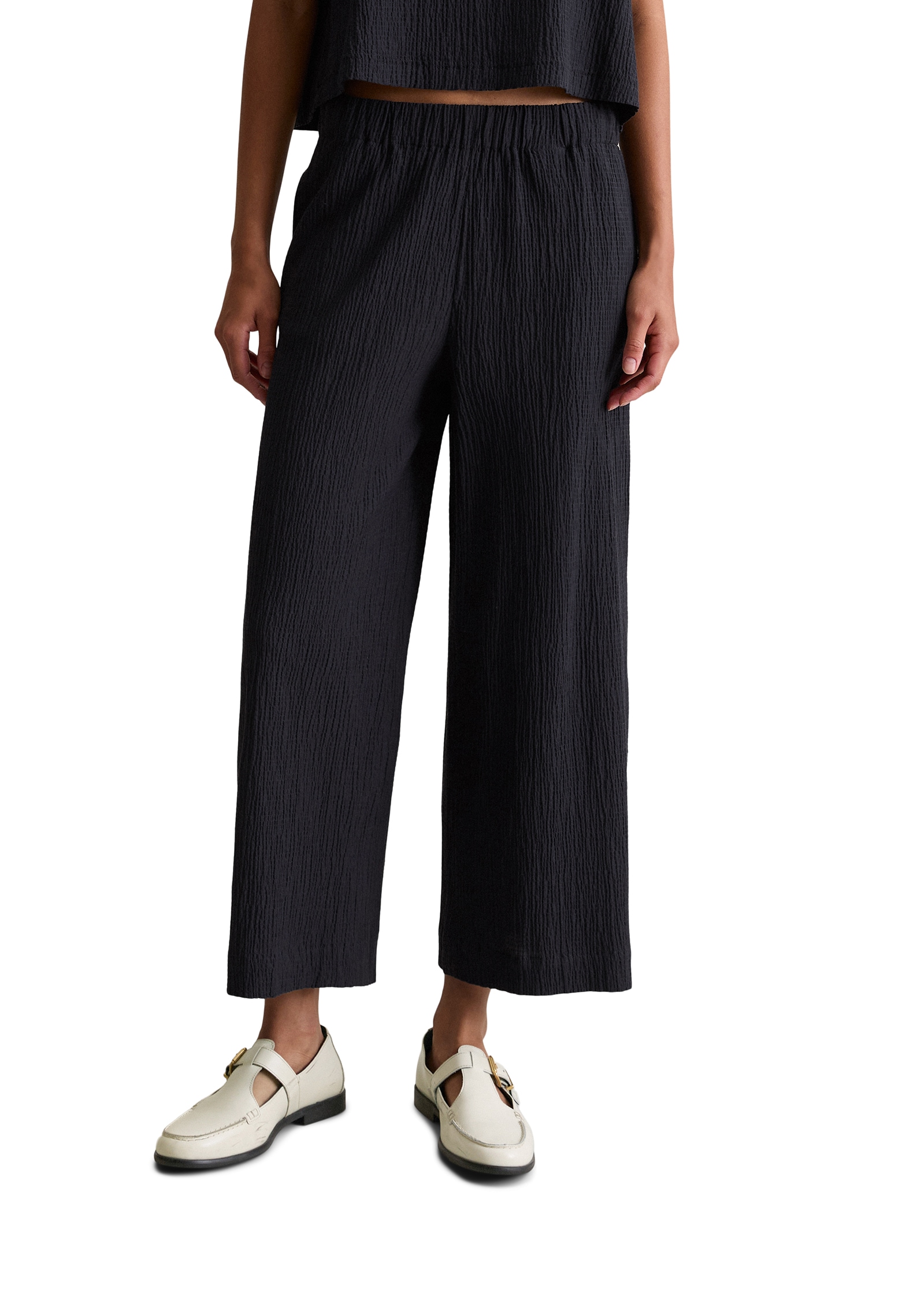 Marc O'Polo DENIM Schlupfhose relaxed fit, mit markanter Struktur, verkürzte Form