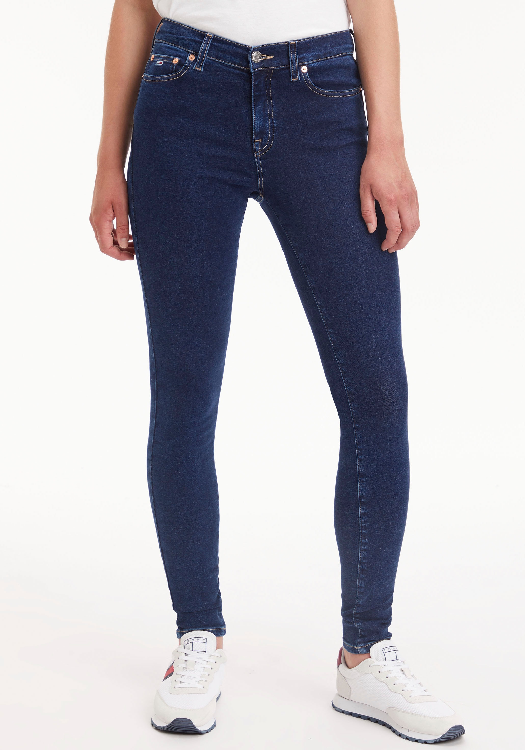 Tommy Jeans Skinny-fit-Jeans »Nora«, mit Tommy Schweiz & Passe hinten Jeans online Label-Badge Jelmoli-Versand bei shoppen