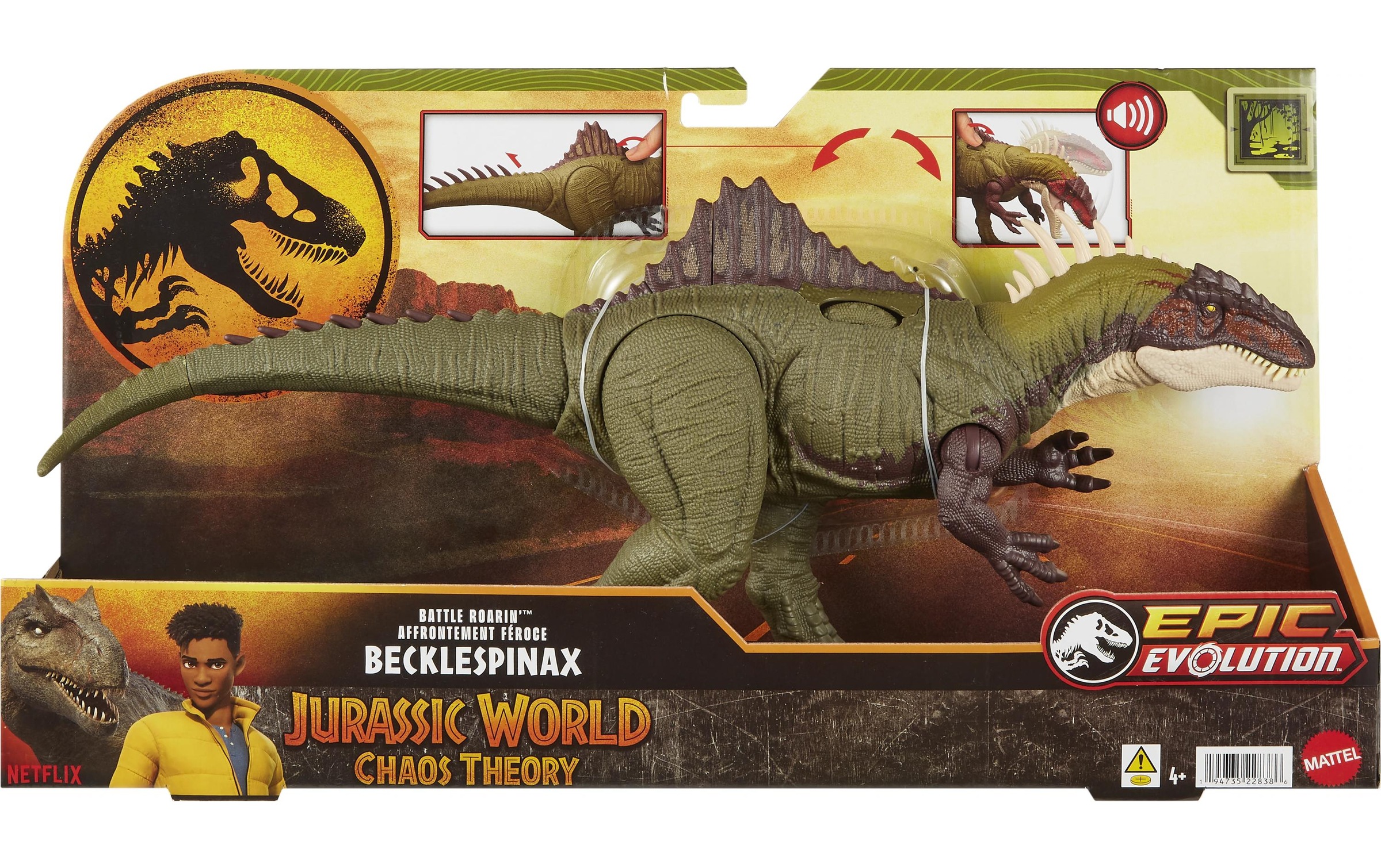 Mattel® Spielfigur »Jurassic World Battle Roar Becklespinax 43 cm«