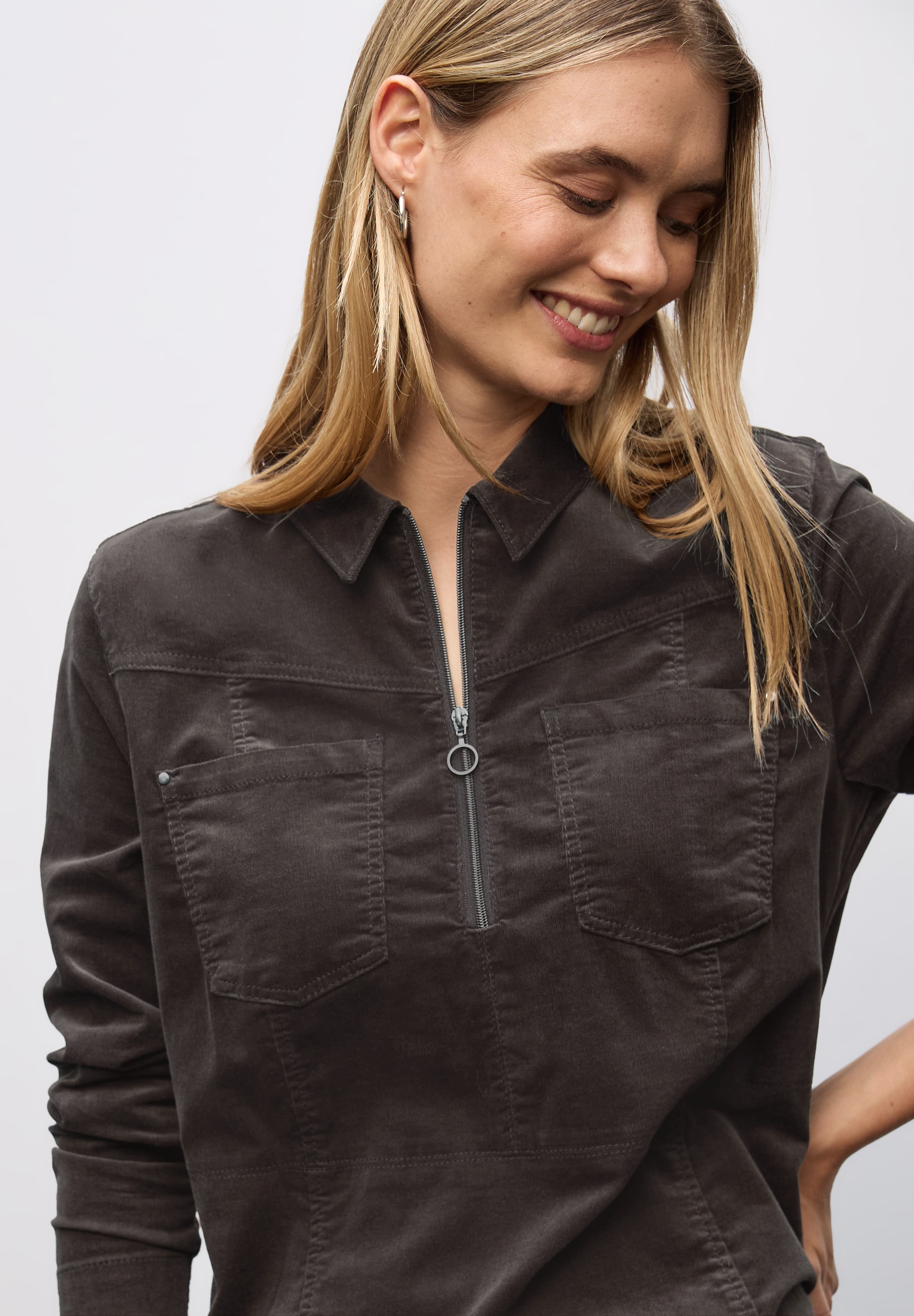 STREET ONE Cordkleid, mit Zipper