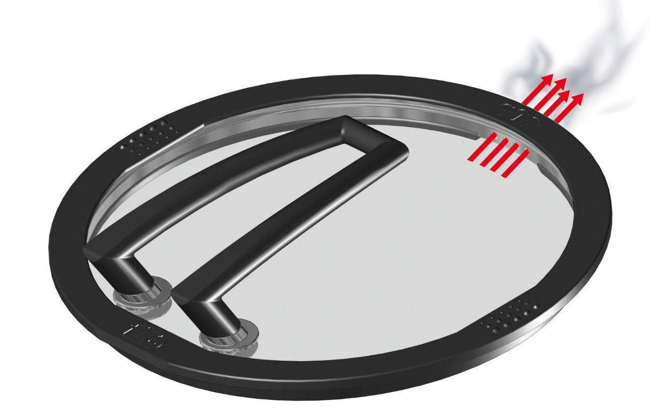 Elo Premium Topf-Set »Rondello«, Edelstahl 18/10-Edelstahl 18/8, (Set, 7 tlg., je 1 Fleischtopf Ø 16/20/24 cm, 1x Stieltopf Ø 16 cm), mit integriertem Öl-Dosiersystem, Induktion