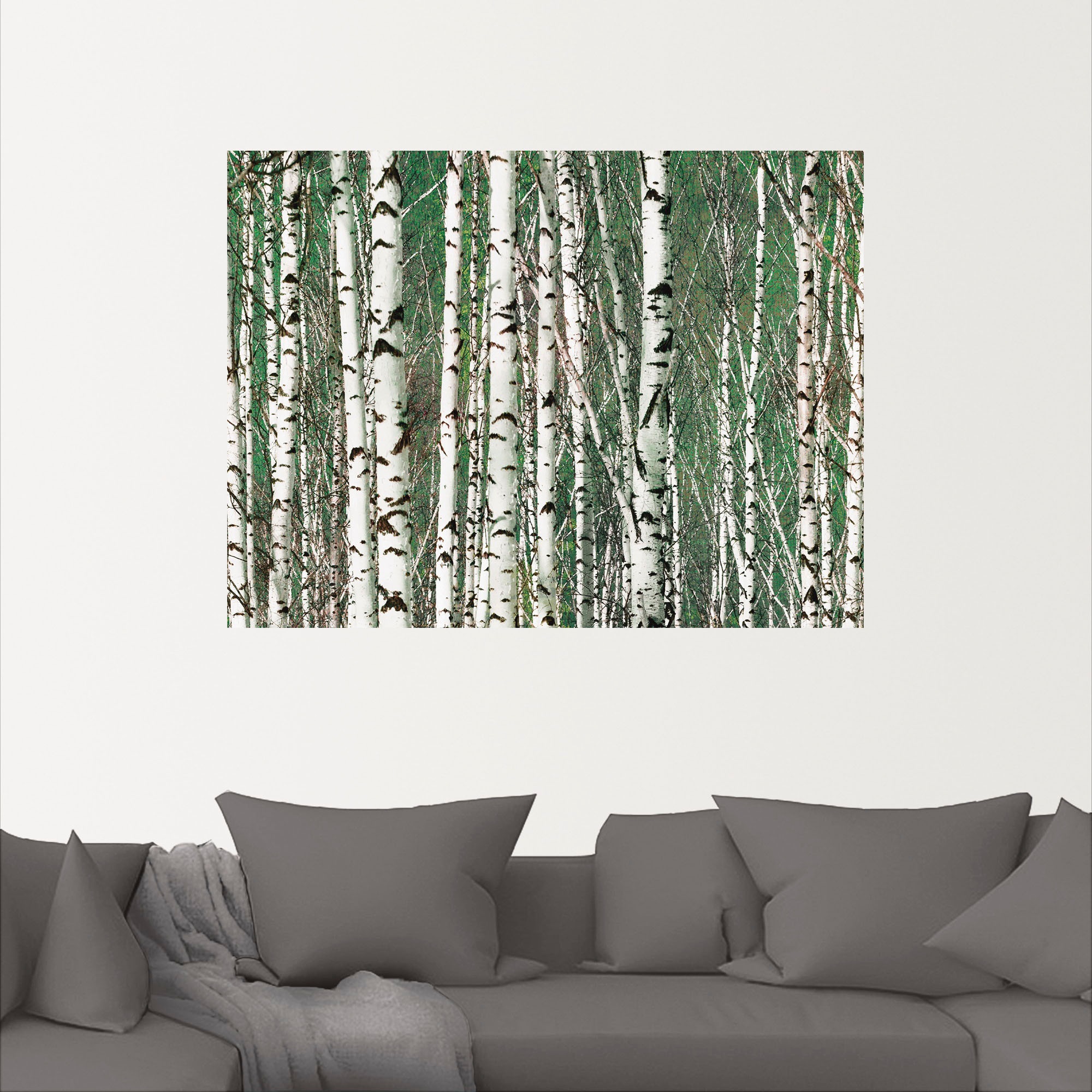 Artland Wandbild »Birkenwald - Bäume«, Bäume, (1 St.), als Leinwandbild, Wandaufkleber in verschied. Grössen