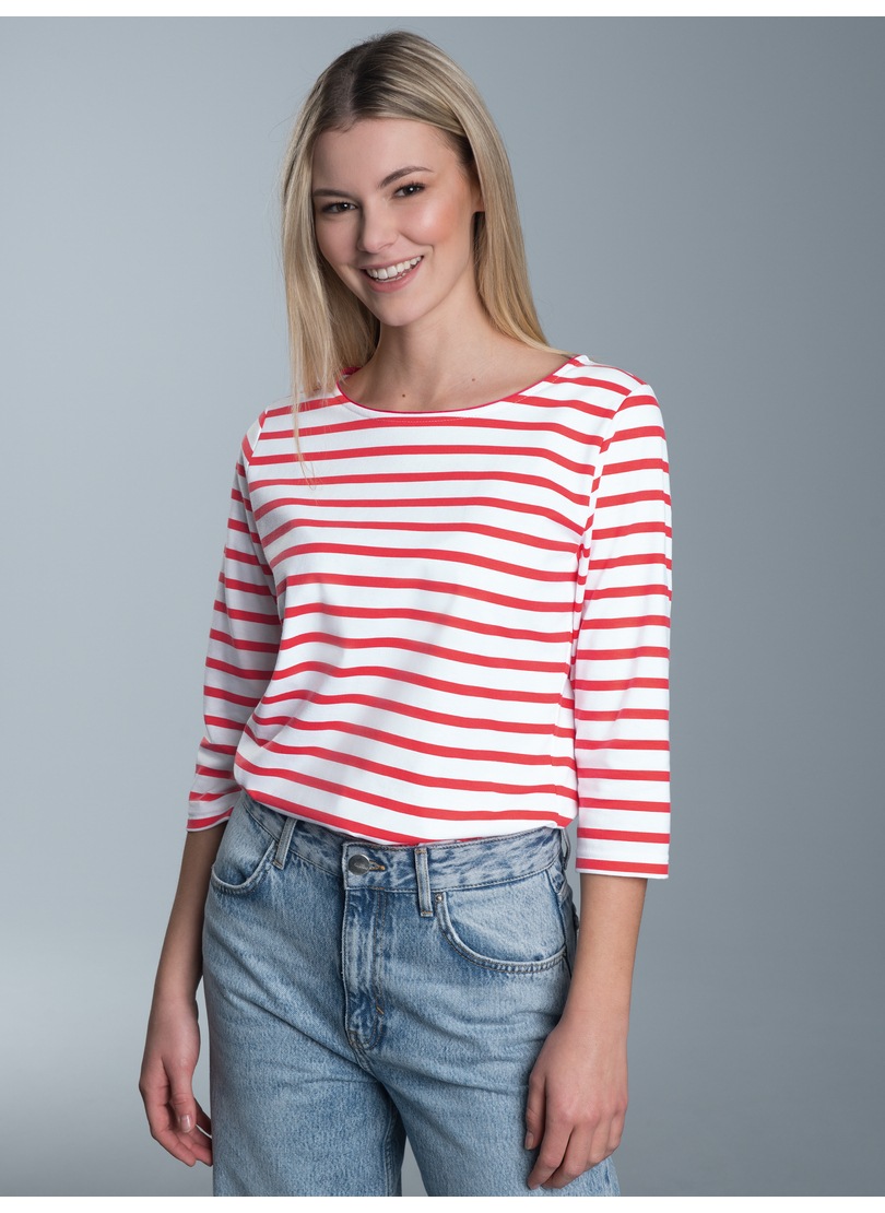 Trigema Longsleeve »TRIGEMA Dreiviertelarm Shirt mit Ringelmuster« 1 Stk.