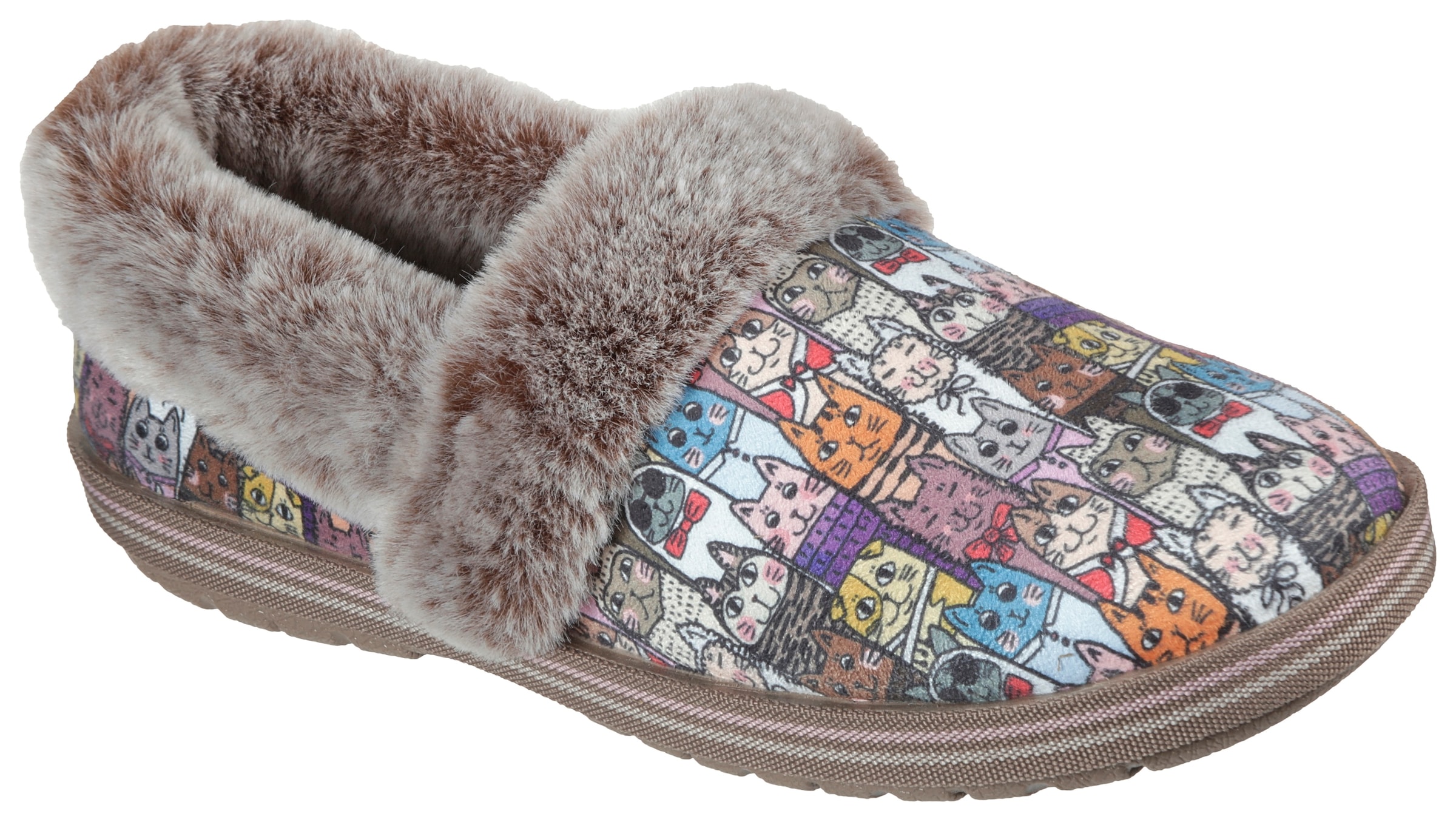 Skechers Pantoffel »TOO COZY CHIC CAT«, mit witzigem Katzenprint