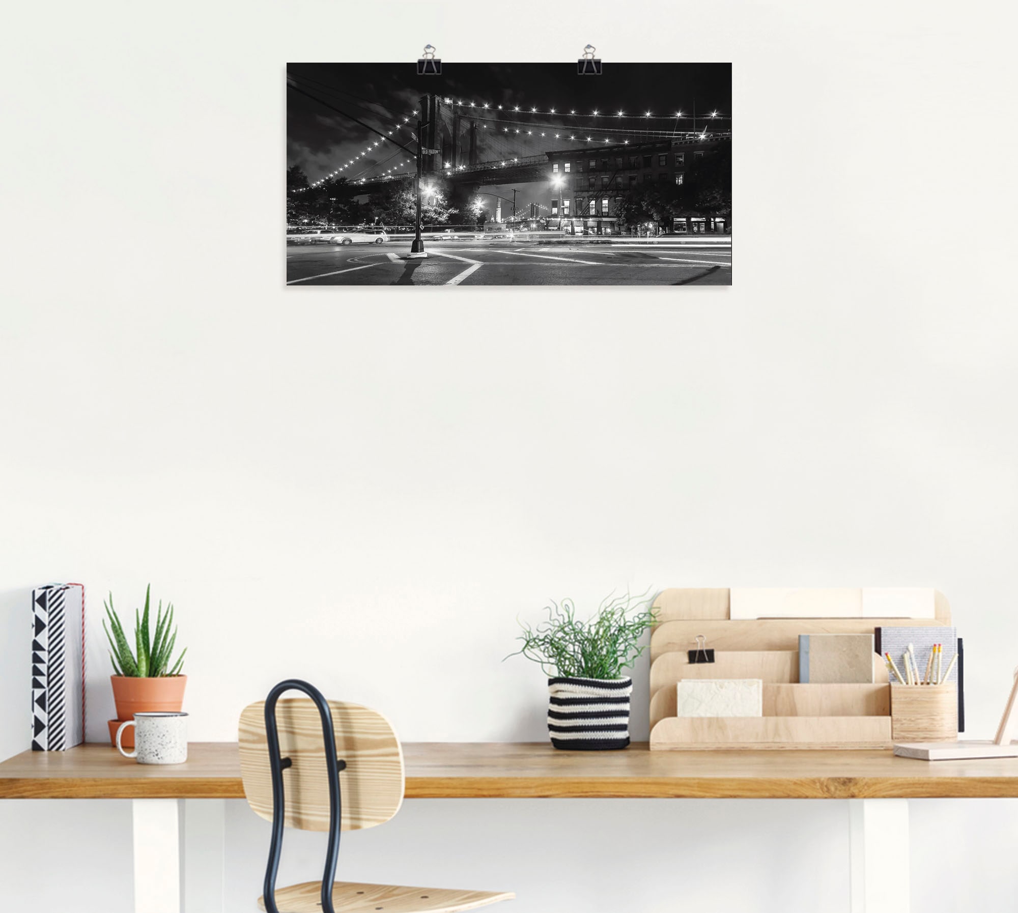 Artland Wandbild »Brooklyn Bridge New York II«, Brücken, (1 St.), als Alubild, Leinwandbild, Wandaufkleber oder Poster in versch. Grössen