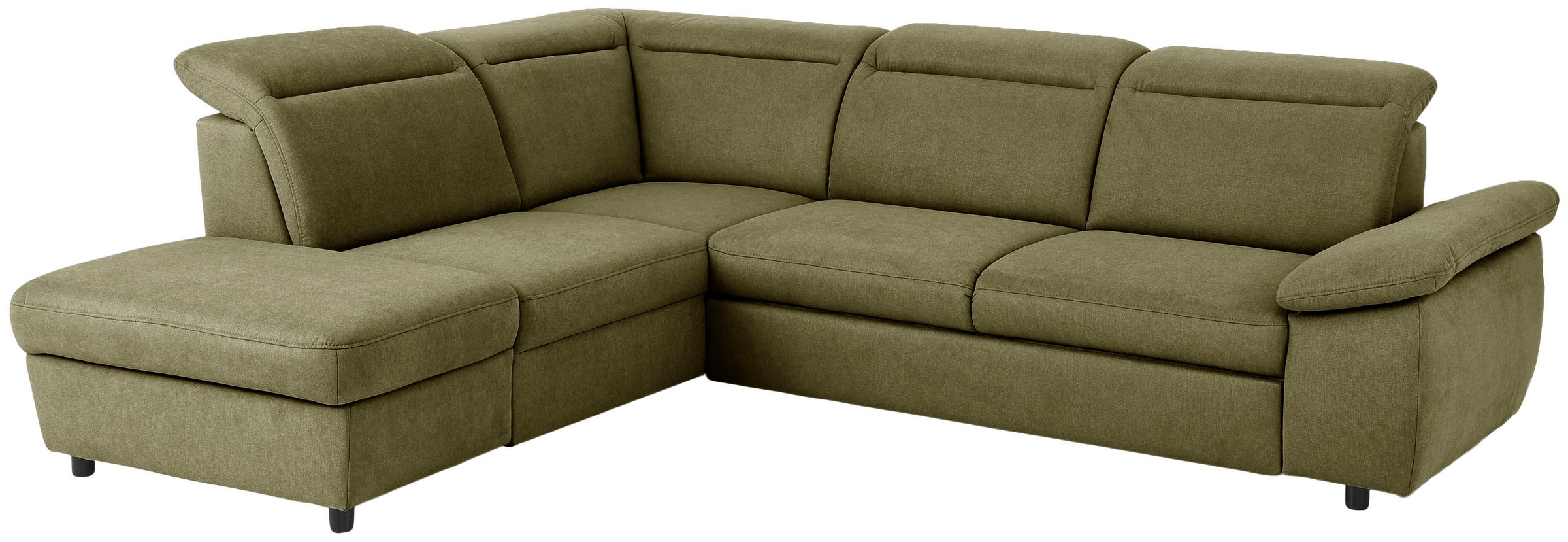 GOODproduct Ecksofa "Mauritius L-Form" mit Ottomane, mit Kopfteil- und Armlehnverstellung