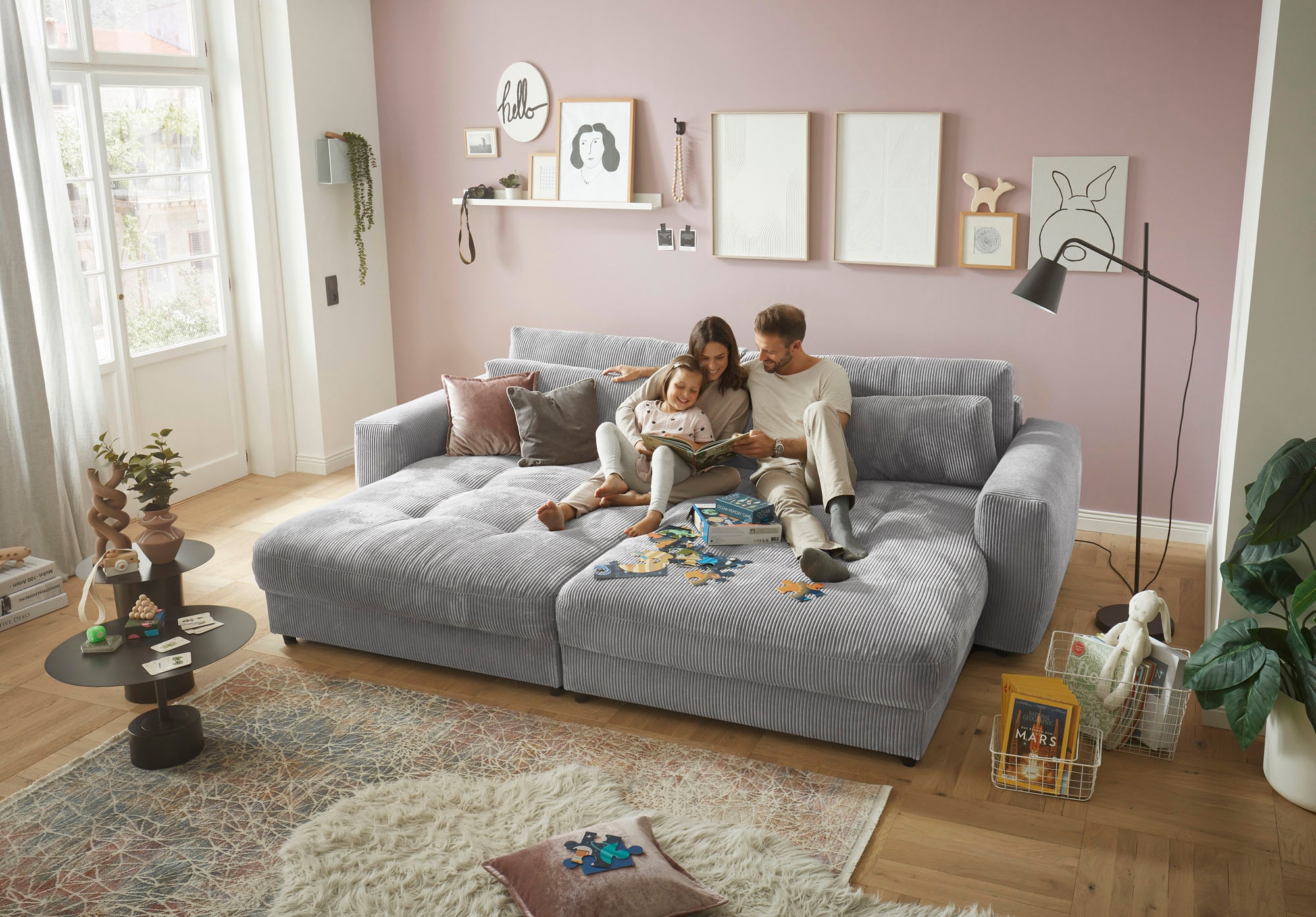 ED EXCITING DESIGN Loveseat »Barura«, (2 St.), frei im Raum stellbar, inkl. 2 Rücken- und 2 Nierenkissen