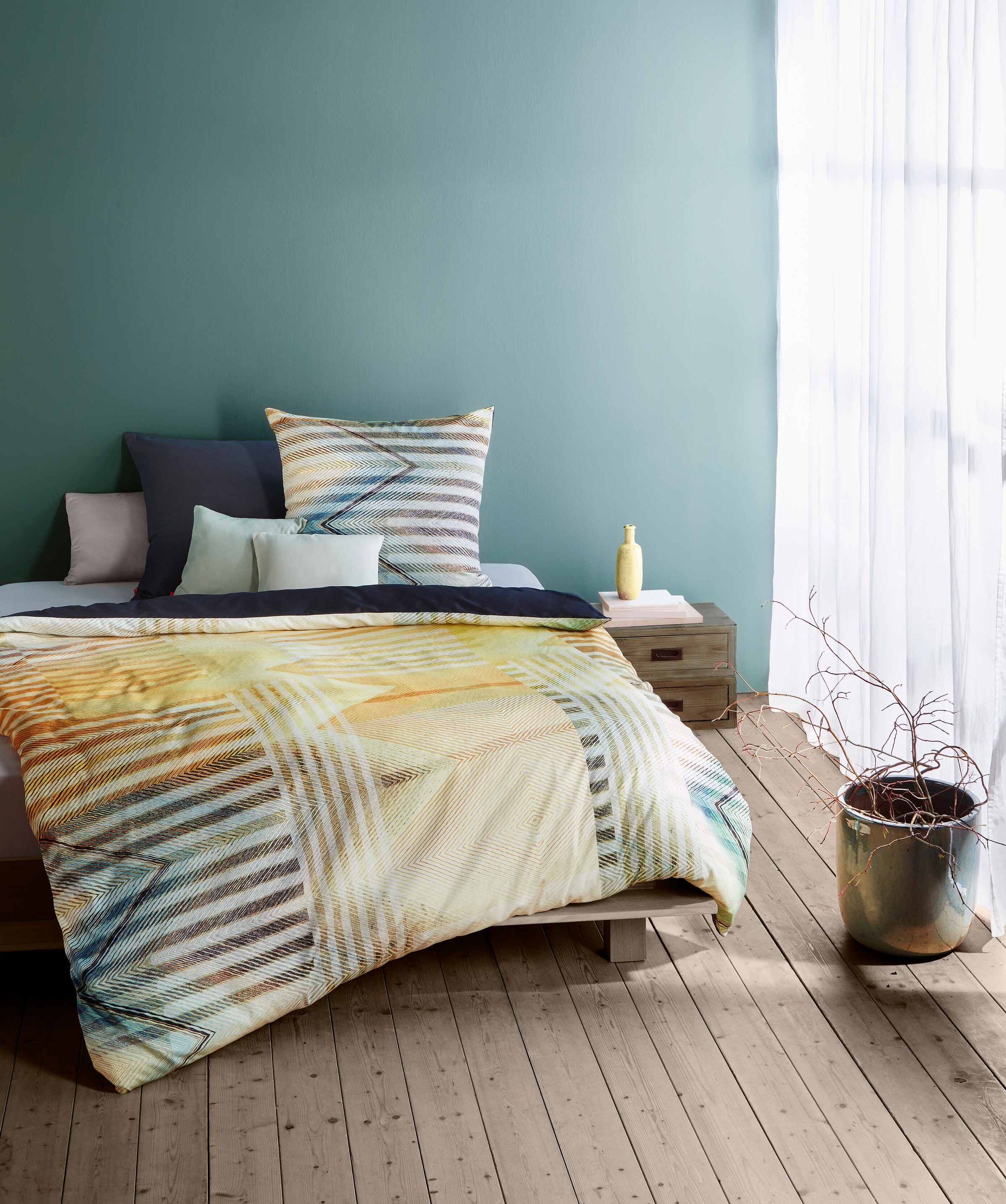 fleuresse Wendebettwäsche »BedAS4350-3, Mako-Satin aus 100 % Baumwolle«, mit hochwertigem Digitaldruck
