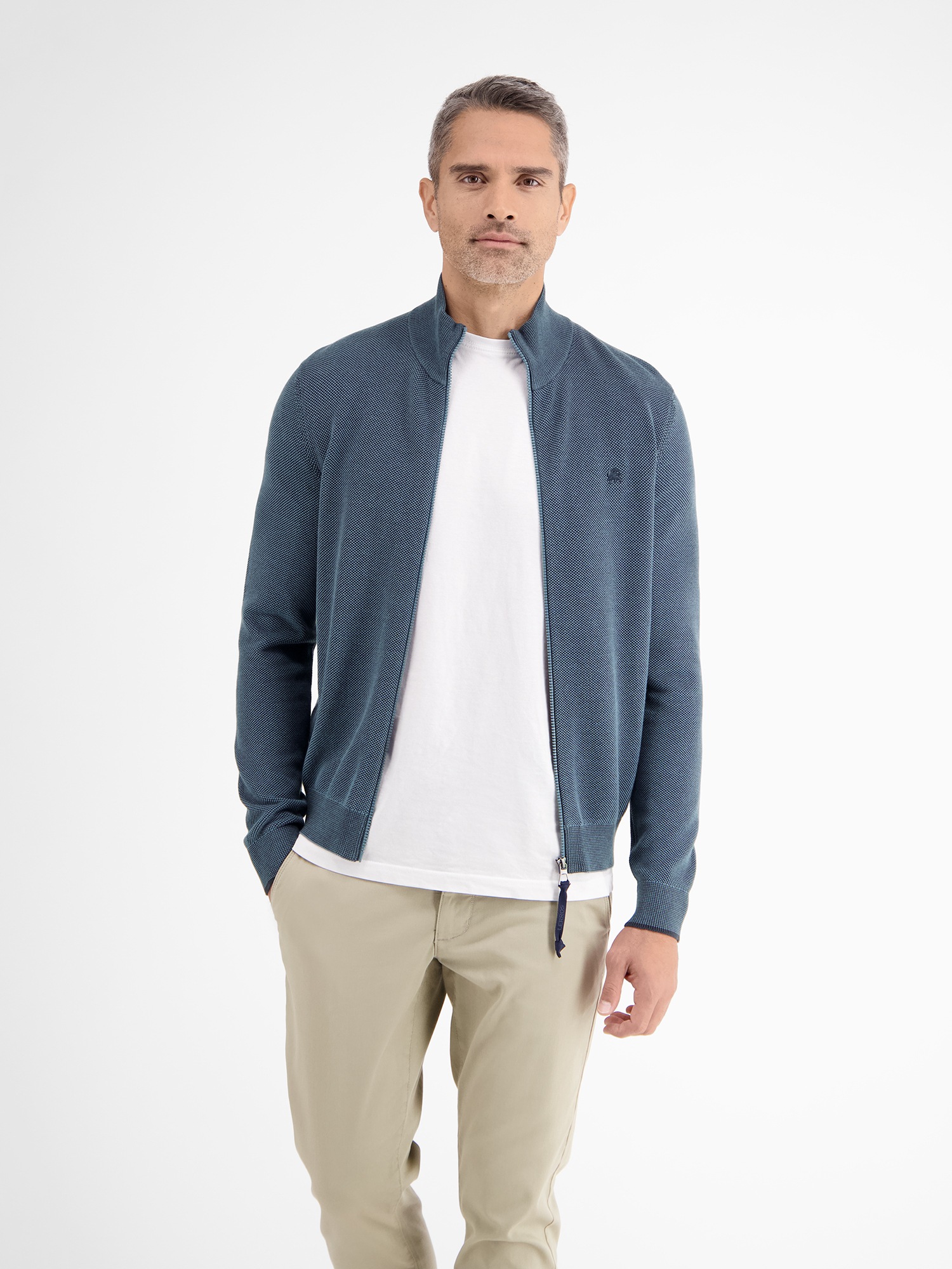 LERROS Strickjacke »LERROS Leichte Strickjacke mit schmaler Rippstruktur«
