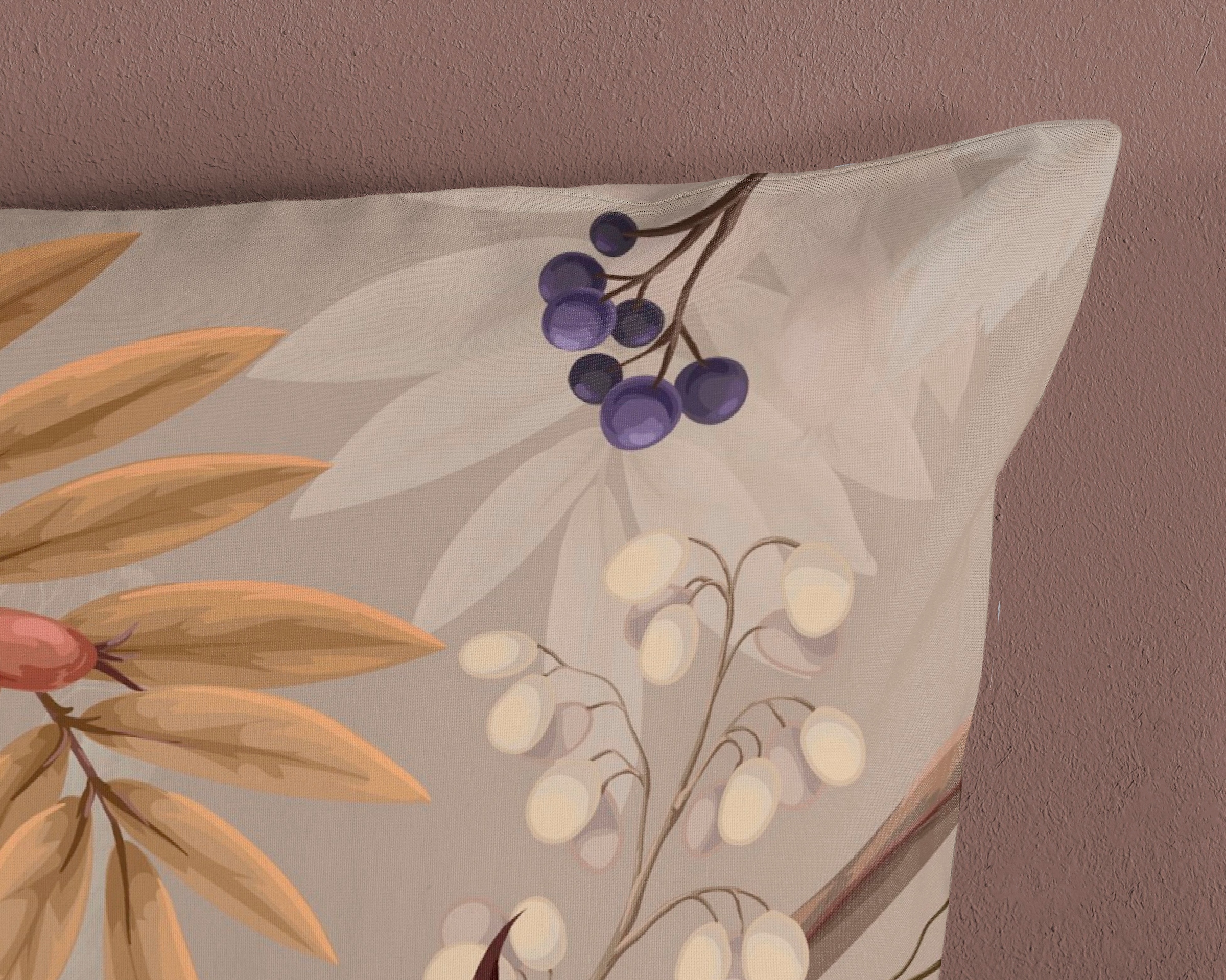 good morning Wendebettwäsche »Otso«, 100% Baumwolle, 135x200, Reissverschluss, Wendeoptik, Herbst, Taupe