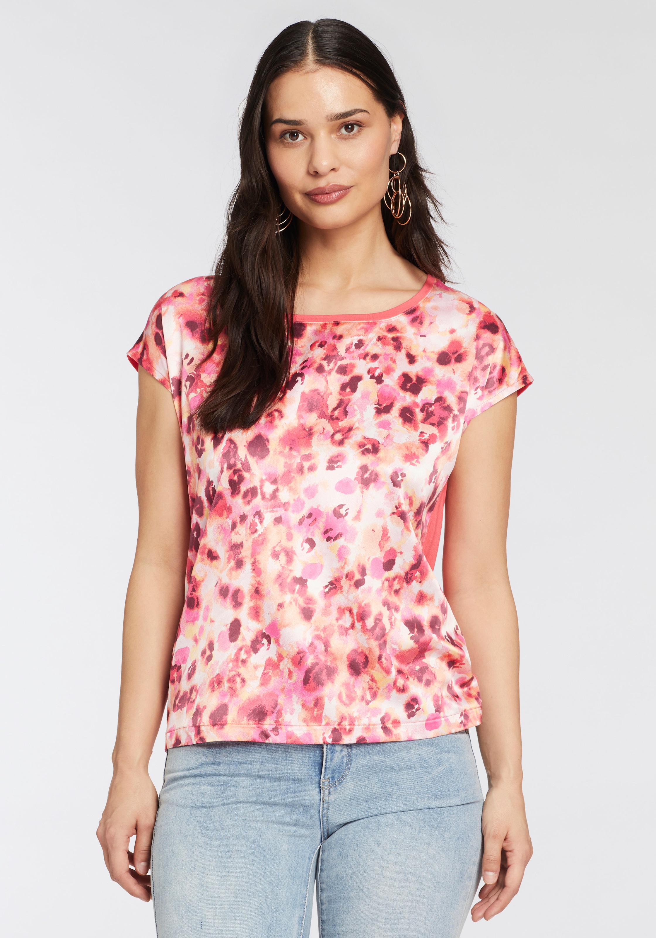 Laura Scott Shirtbluse, aus glänzendem Satin