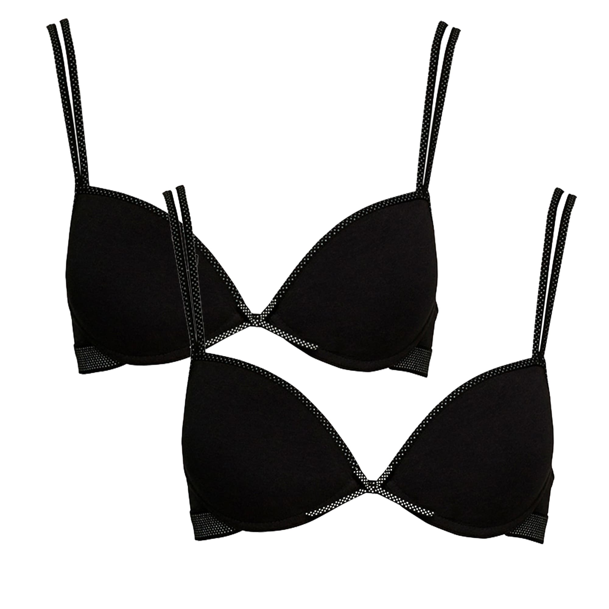 Boobs & Bloomers T-Shirt-BH »Anny« 2er Pack, mit Schale, mit Schleife, mit Bügel, verstellbare Träger, Baumwollmix