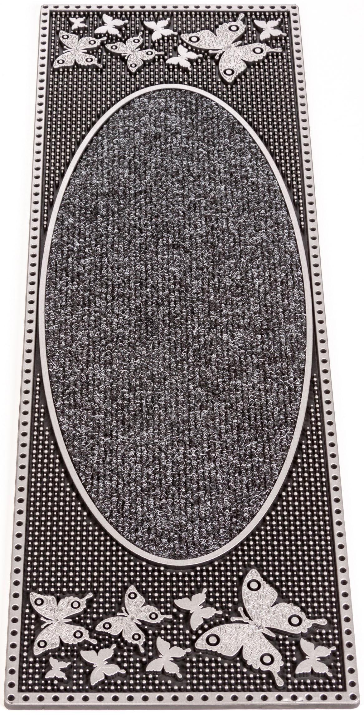 Home2Fashion Fussmatte »CC Clean Apollo«, rechteckig, 8 mm Höhe, schmale Schmutzfangmatte, robust, In- und Outdoor geeignet