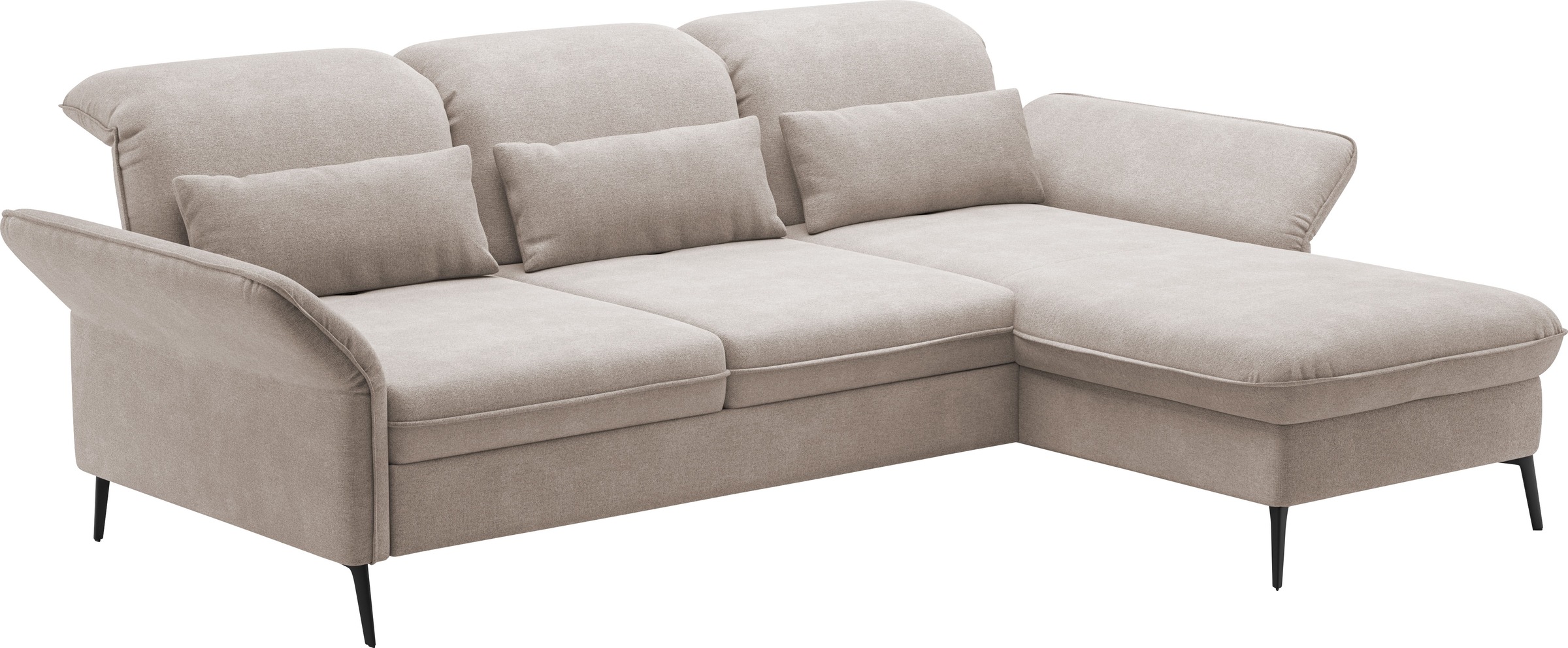 sit&more Ecksofa »Emely, inkl. Sitztiefenverstellung«, wahlweise mit Bettfunktion,Bettkasten,Kopf- & Armteilverstellung