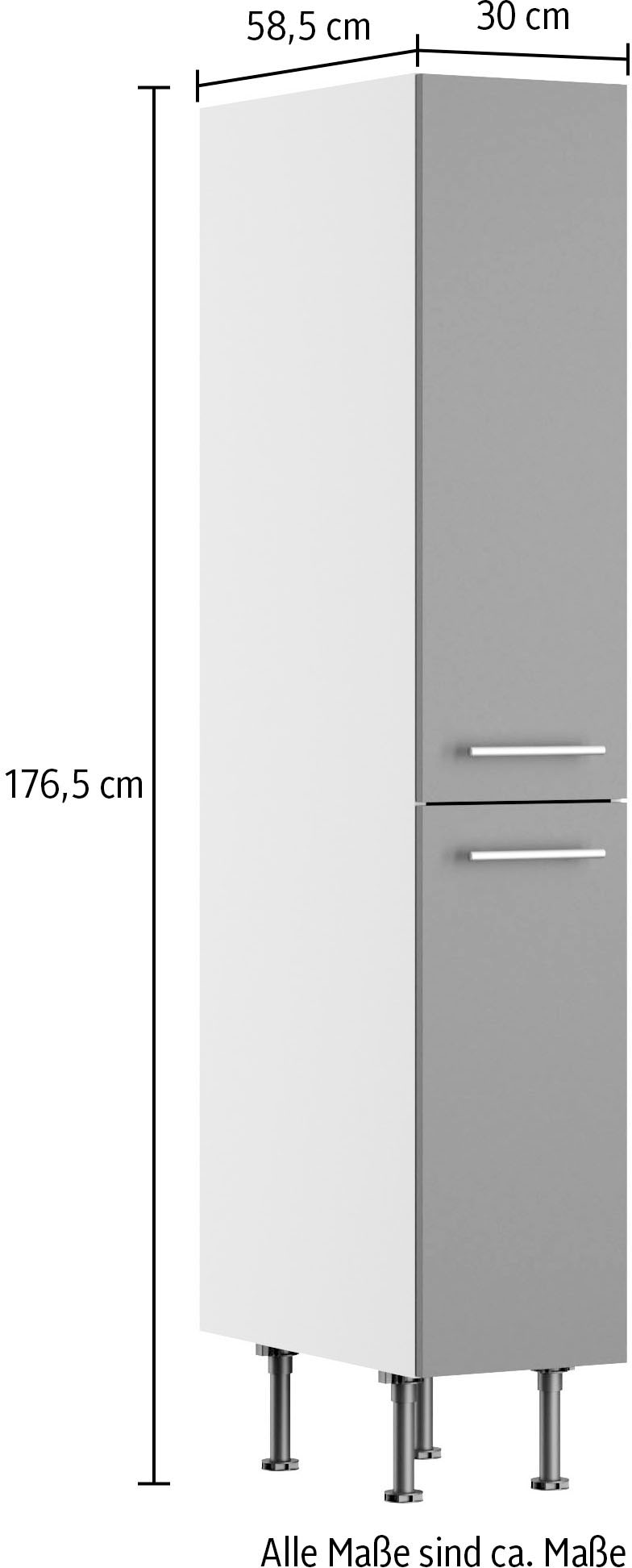 OPTIFIT Apothekerschrank »Bern2«, Breite 30 cm, Höhe 176,6 cm, 2 Auszüge (Höhe 89,2 /70 cm)