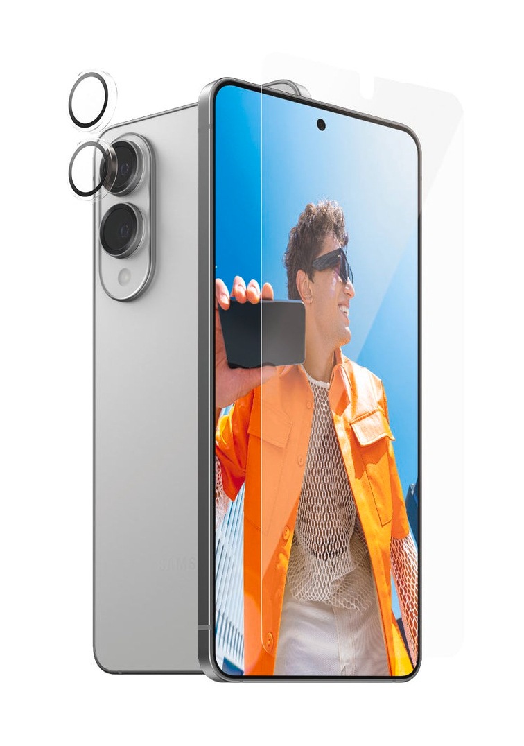 CARE by PanzerGlass Displayschutzglas »2-in-1 Protection - Ultra-Wide Fit Screen + Camera Protector«, für Samsung Galaxy S25 Edge, Displayschutzfolie, Schutzfolie, Bildschirmschutz, kratz- & stossfest