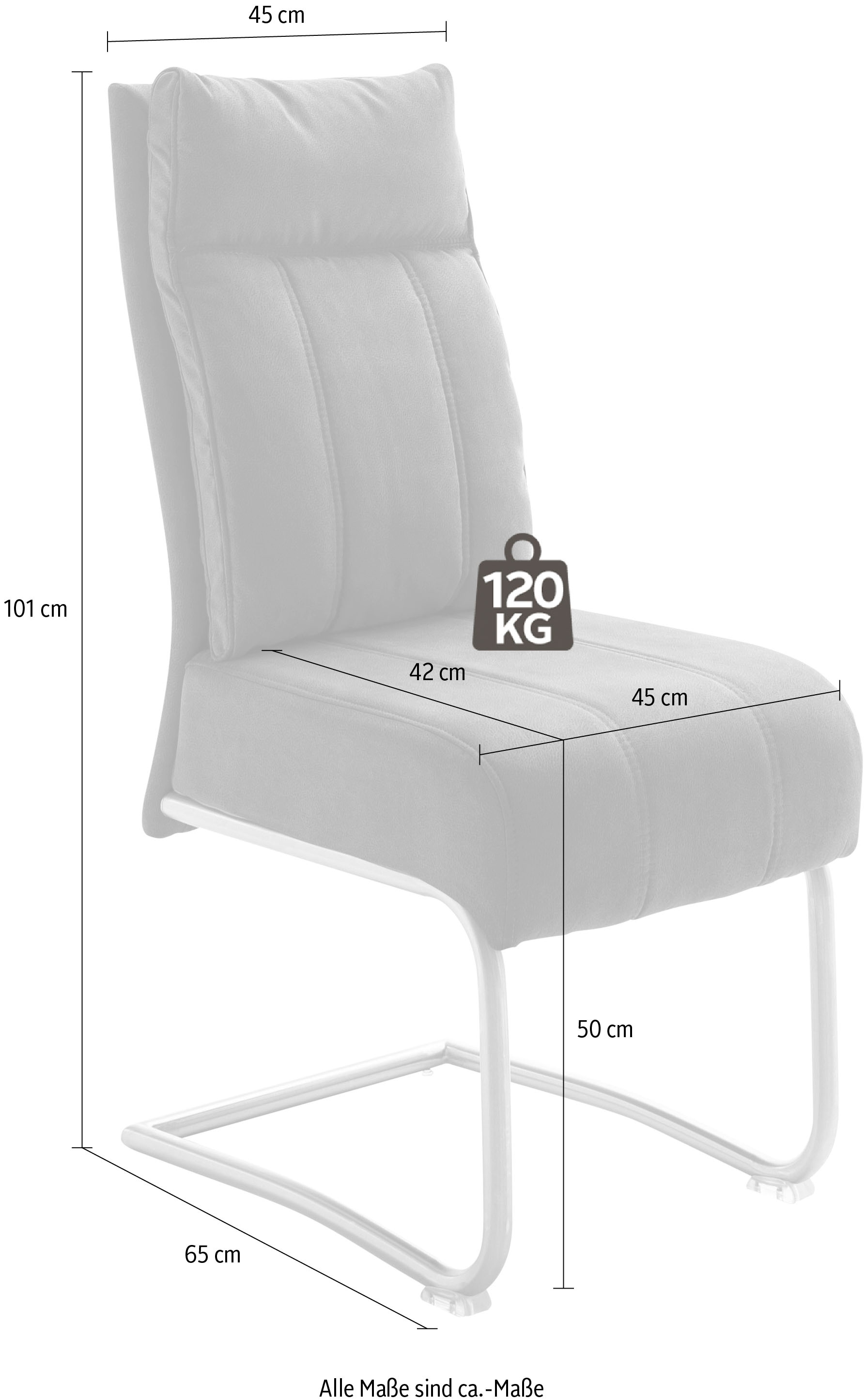 MCA furniture Freischwinger »Azul«, (Set), 2 St., Stoffbezug, mit  Taschenfederkern, Stuhl bis 120 Kg belastbar online shoppen |  Jelmoli-Versand