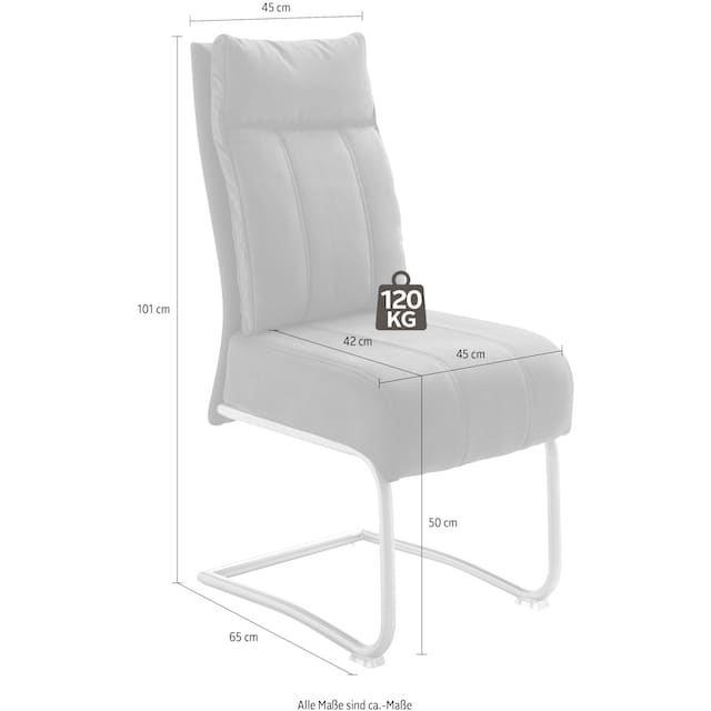 MCA furniture Freischwinger »Azul«, (Set), 2 St., Stoffbezug, mit  Taschenfederkern, Stuhl bis 120 Kg belastbar online shoppen |  Jelmoli-Versand