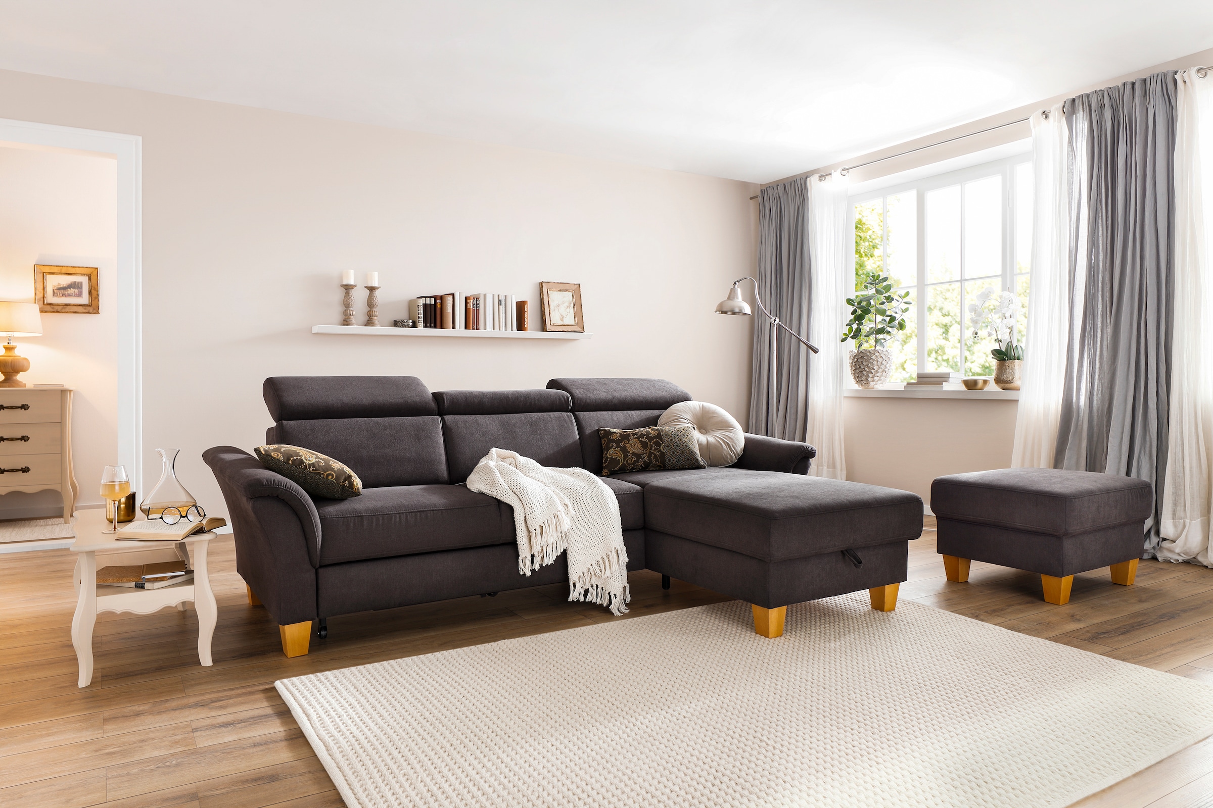 Home affaire Polsterhocker »Conville«, Passend zur Servie "Conville", mit Federkern