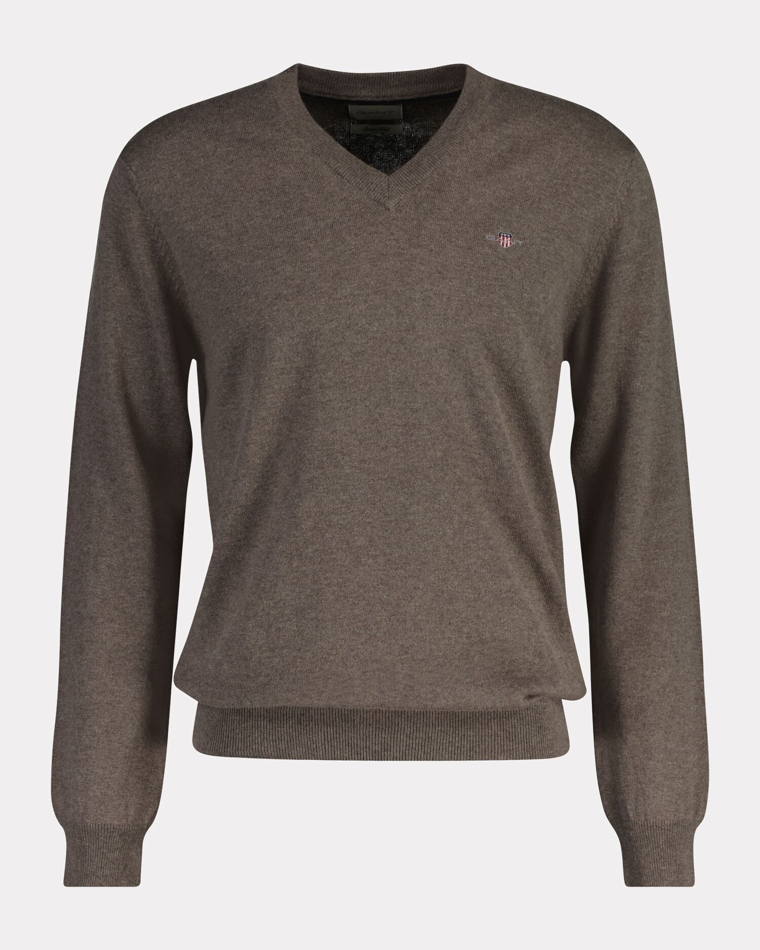 Gant V-Ausschnitt-Pullover »COTTON/WOOL«, normale Passform, Strickpullover
