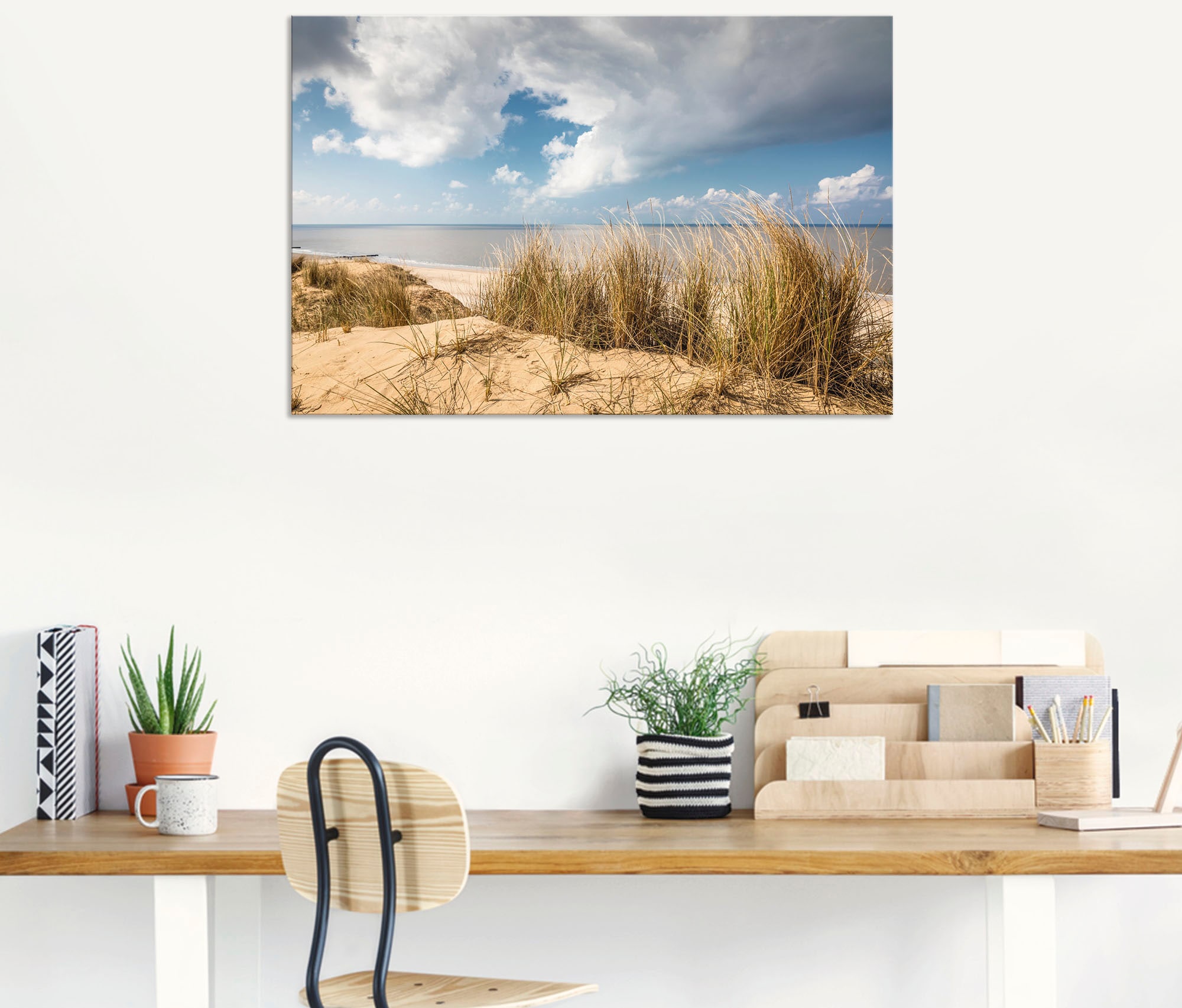 Artland Wandbild »Weg durch die Dünen am Roten Kliff«, Strandbilder, (1 St.), als Alubild, Outdoorbild, Leinwandbild, Poster in verschied. Grössen