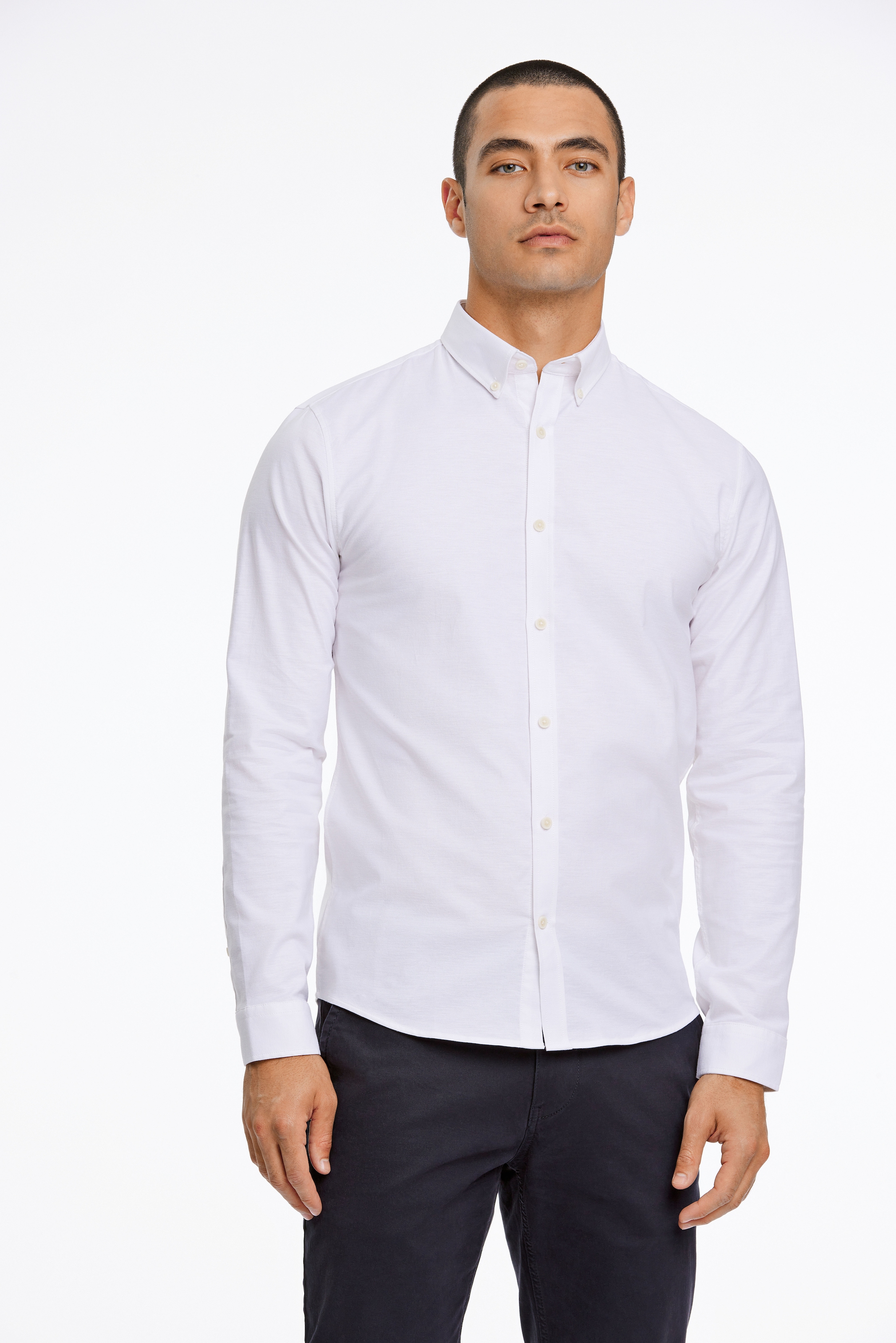 LINDBERGH Langarmhemd mit Button-Down-Kragen
