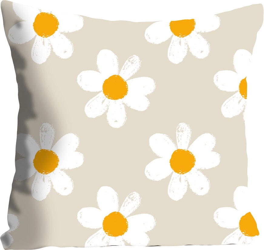 ❤ queence Dekokissen »Levke«, (1 St.), mit Gänseblümchen, Kissenhülle ohne  Füllung, 1 Stück entdecken im Jelmoli-Online Shop