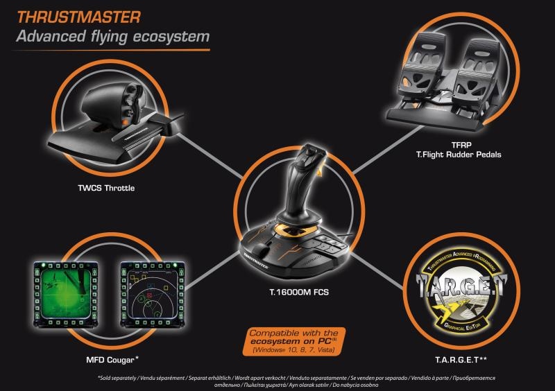 Thrustmaster Joystick »T-16000M FCS Flight Pack«