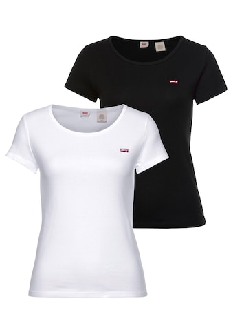 Levi's® T-Shirt »Mini-Logo«, (2 tlg., 2er-Pack), mit kleiner Markenlogo-Stickerei auf... kaufen