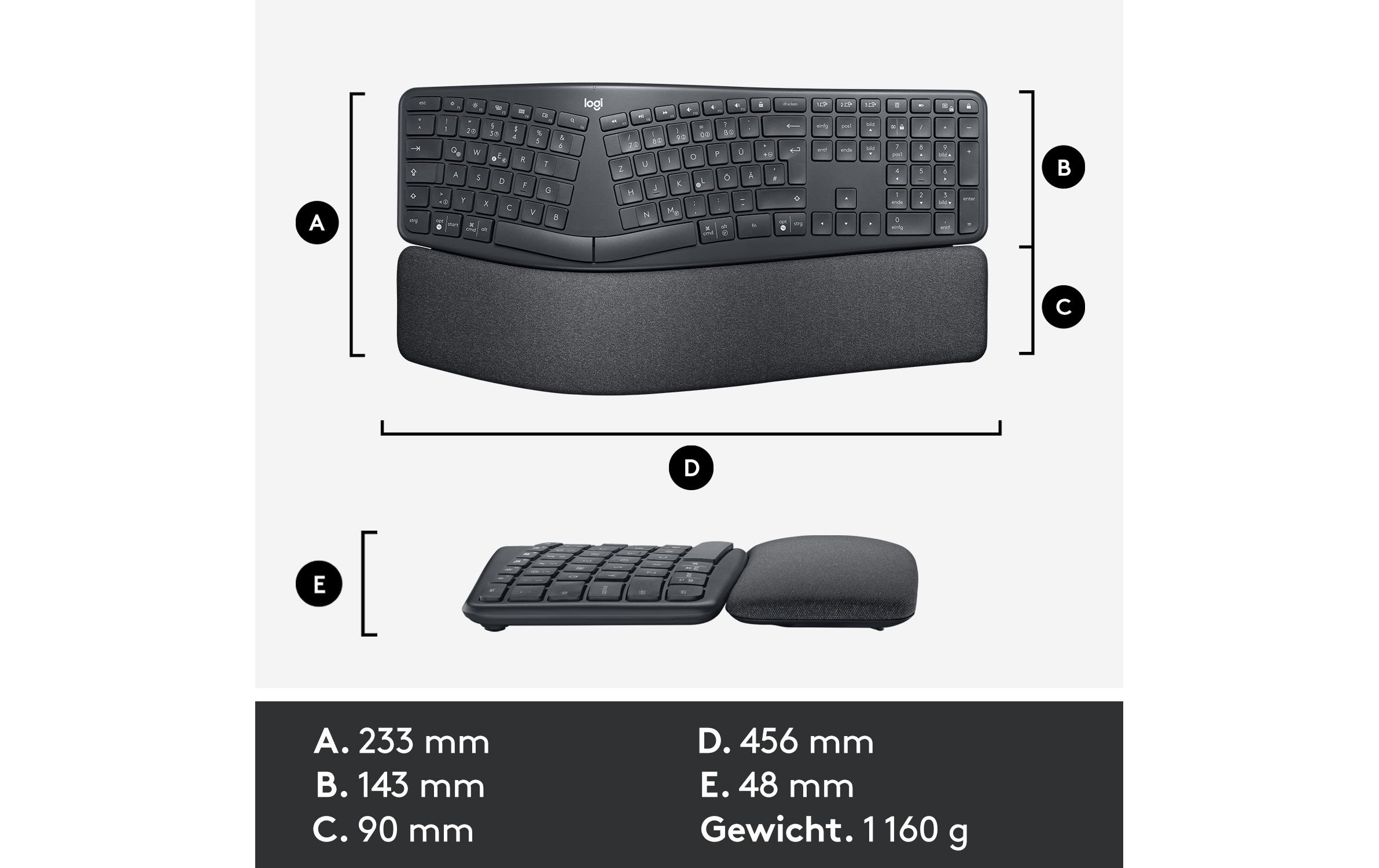 Logitech Tastatur »Logitech K860 Ergo«