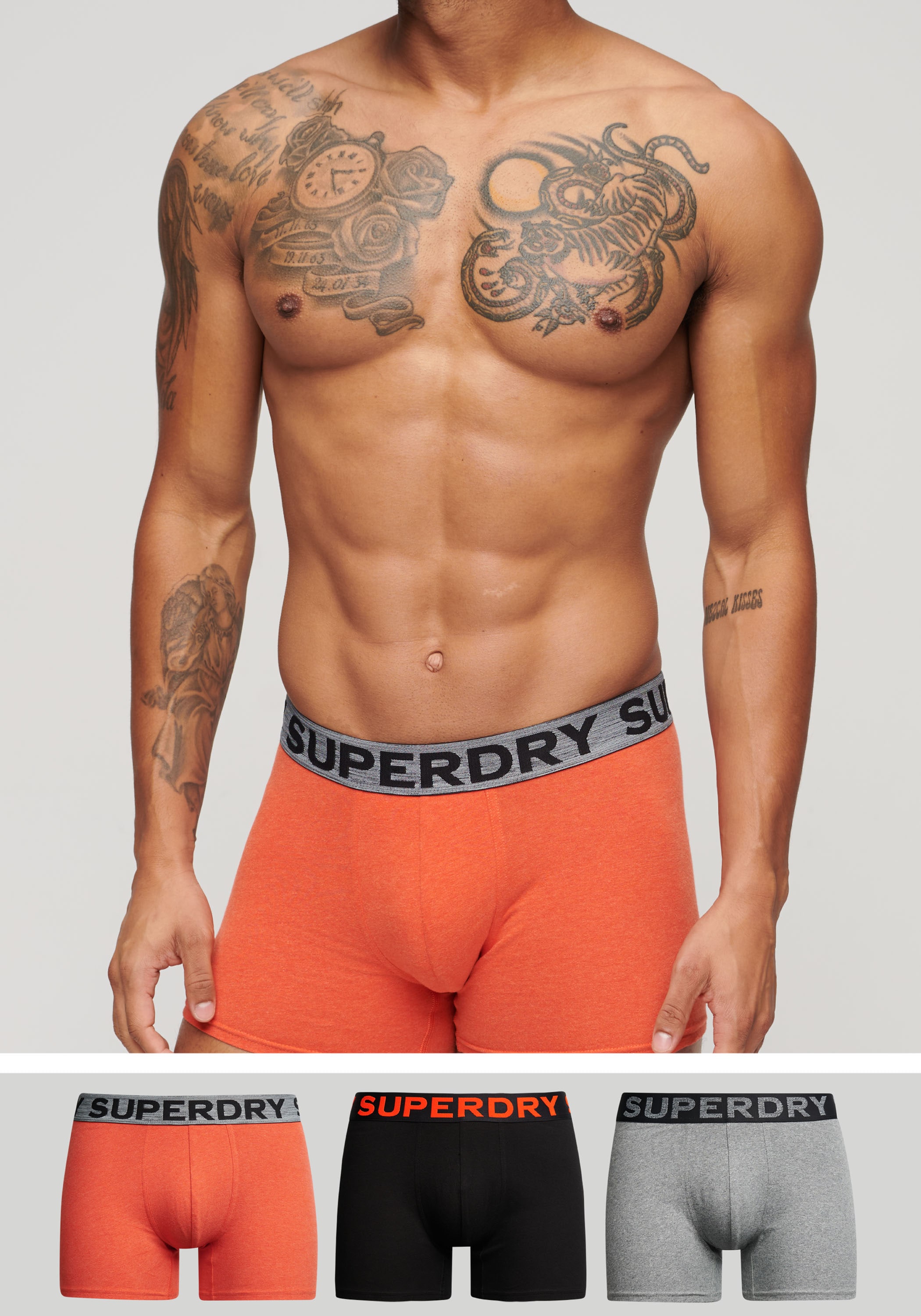 Superdry Boxershorts »BOXER TRIPLE PACK«, (Packung, 3 St.)