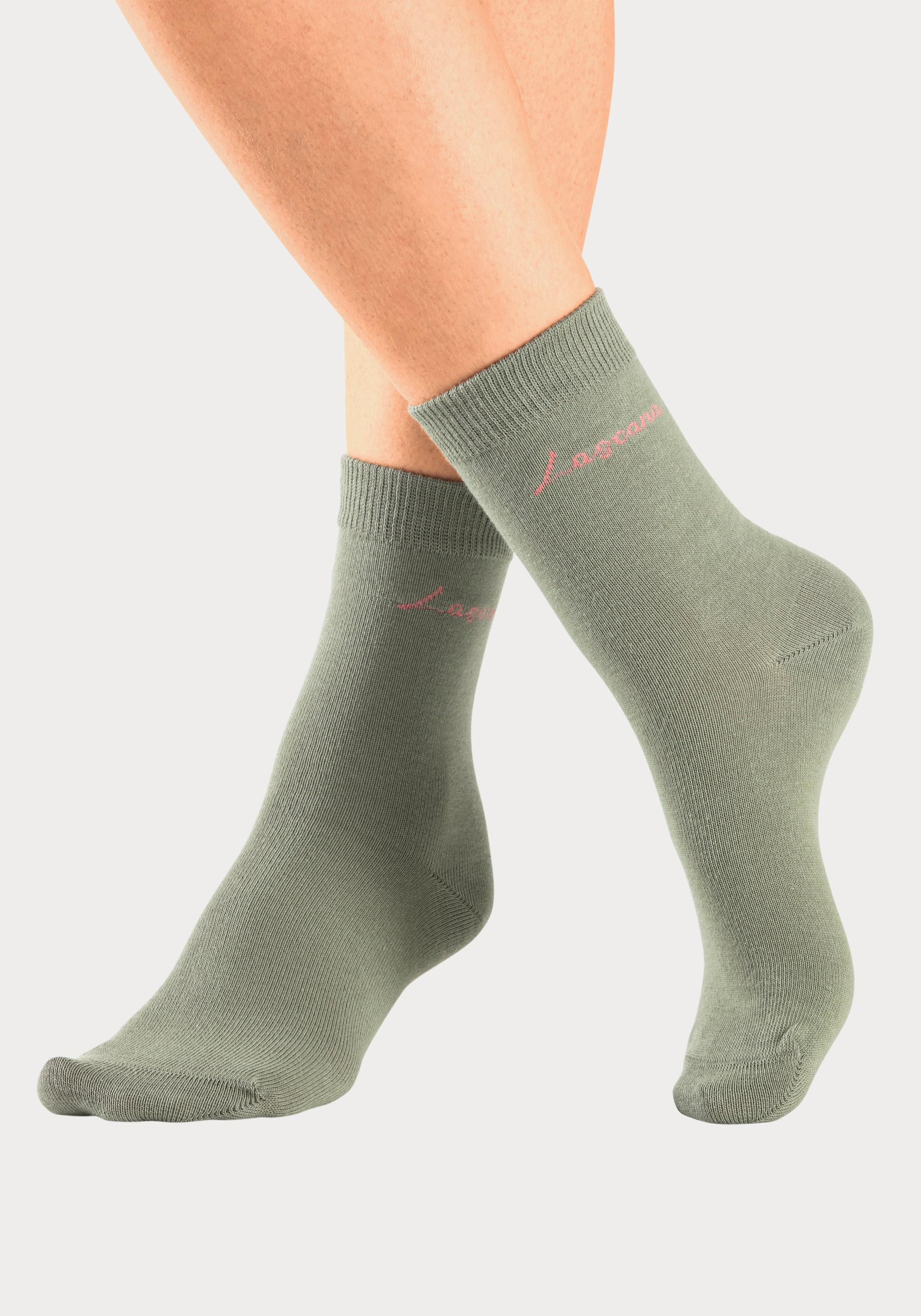 LASCANA Basicsocken, (Box, 4 Paar), in ansprechender Geschenkbox