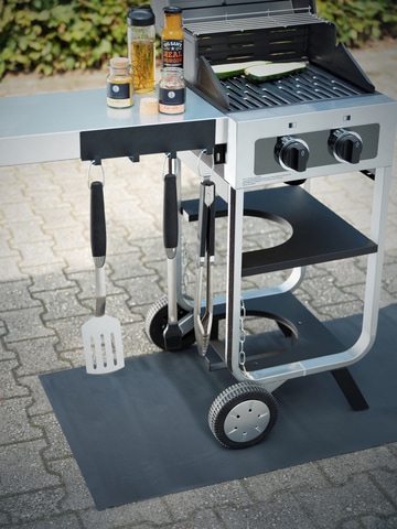 WENKO Hakenleiste »Modell Ima«, magnetisch, mit 4 Haken für Spültücher und Grillzubehör, ohne Bohren