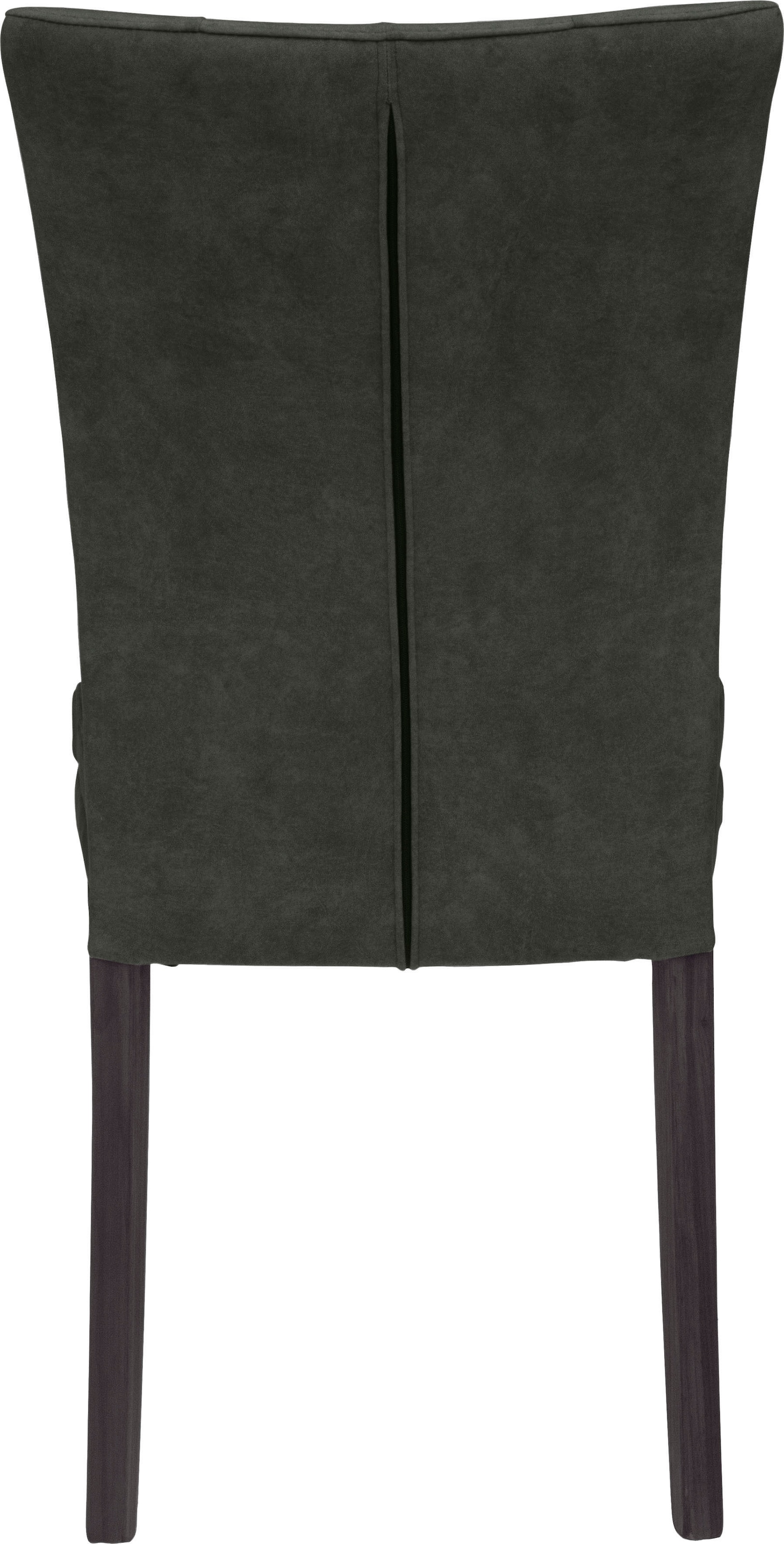 Home affaire 4-Fussstuhl »Colorado«, (Set), 2 St., Samtvelours, Beine aus Buche, wengefarben lackiert, Im 2er, 4er oder 6er-Set