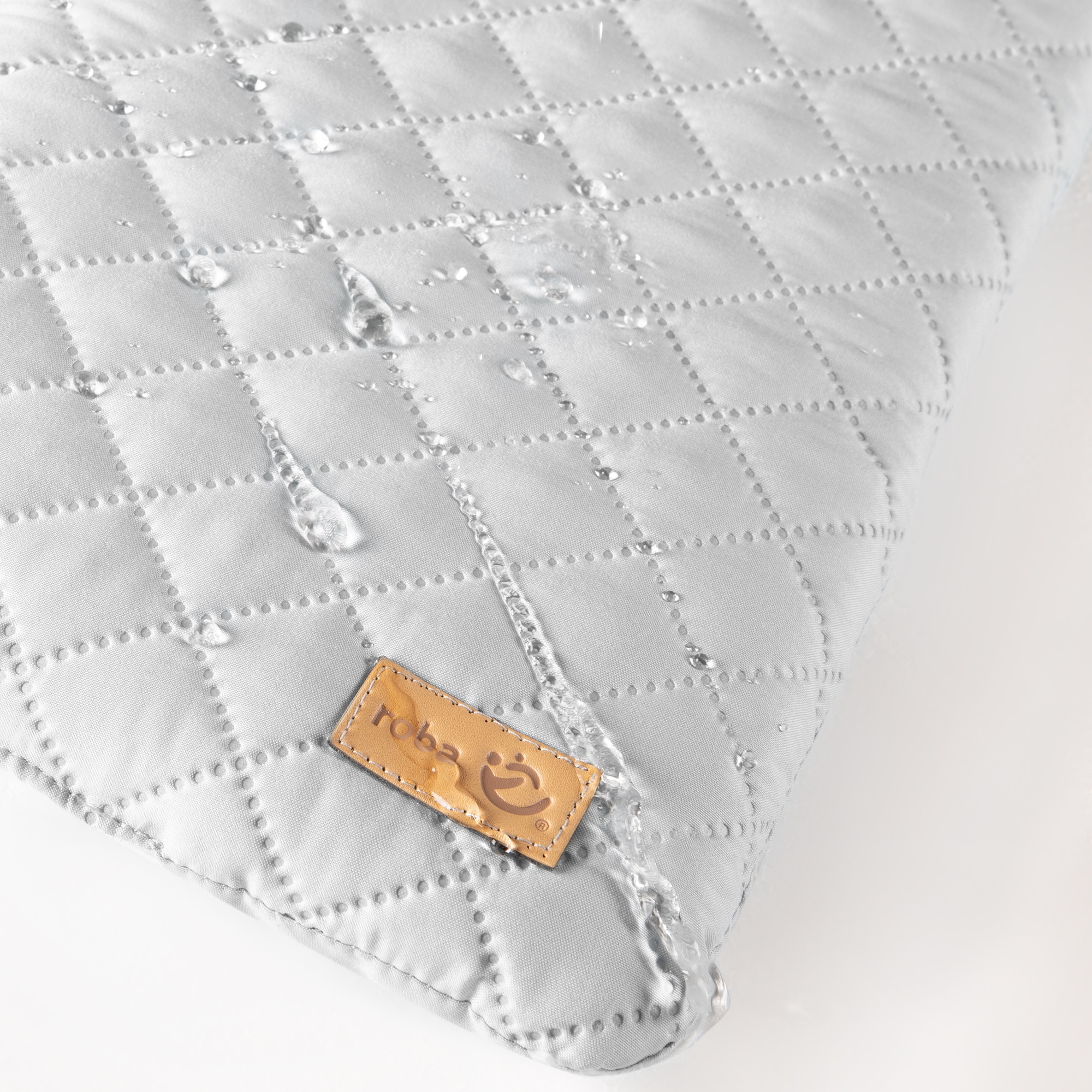 roba® Wickelauflage »Style, Soft, silberfarbengrau«, mit aufgesticktem Gesicht