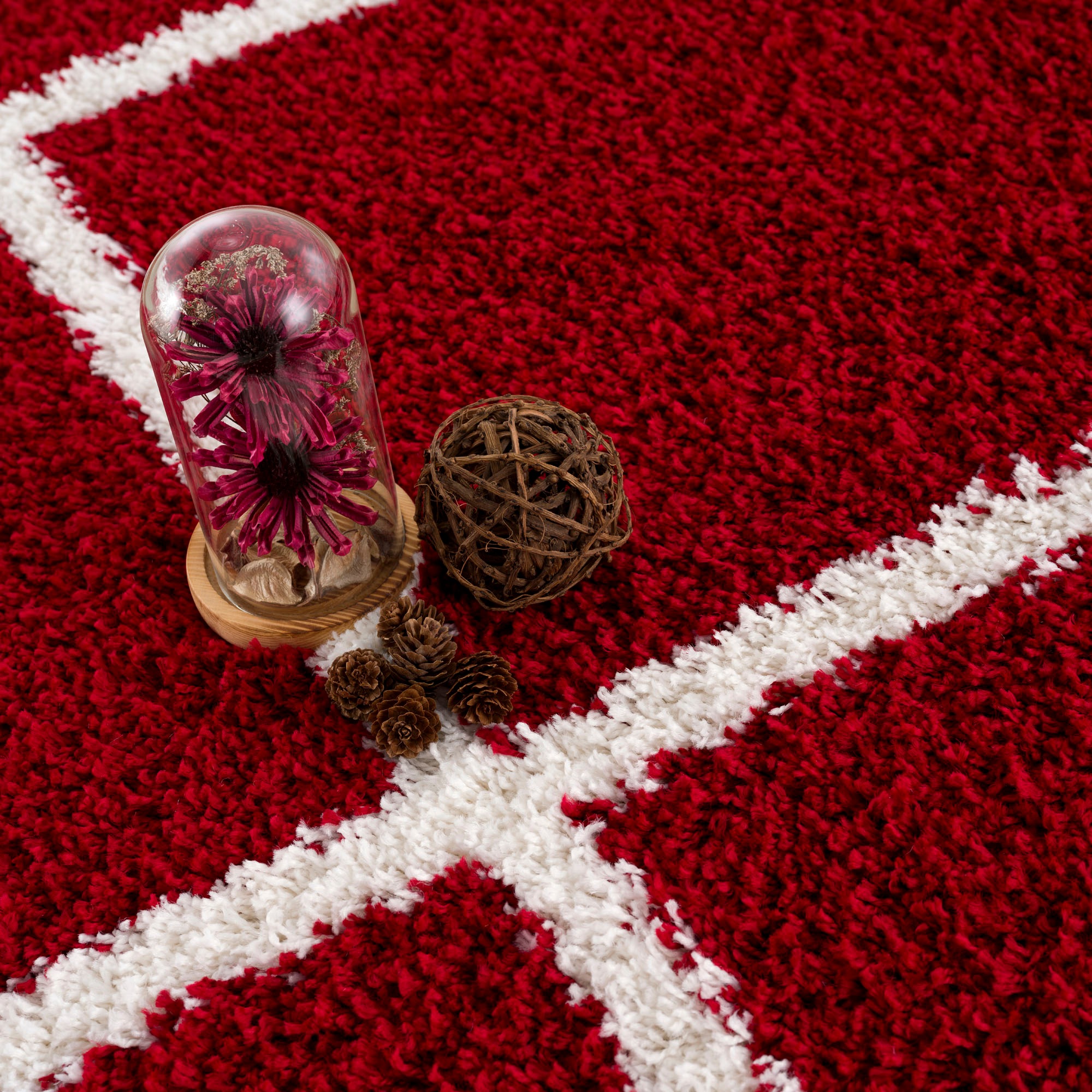 Sanat Hochflor-Teppich »Madrid«, rund, 30 mm Höhe, Wohnzimmer, Langflor, Shaggy Teppich