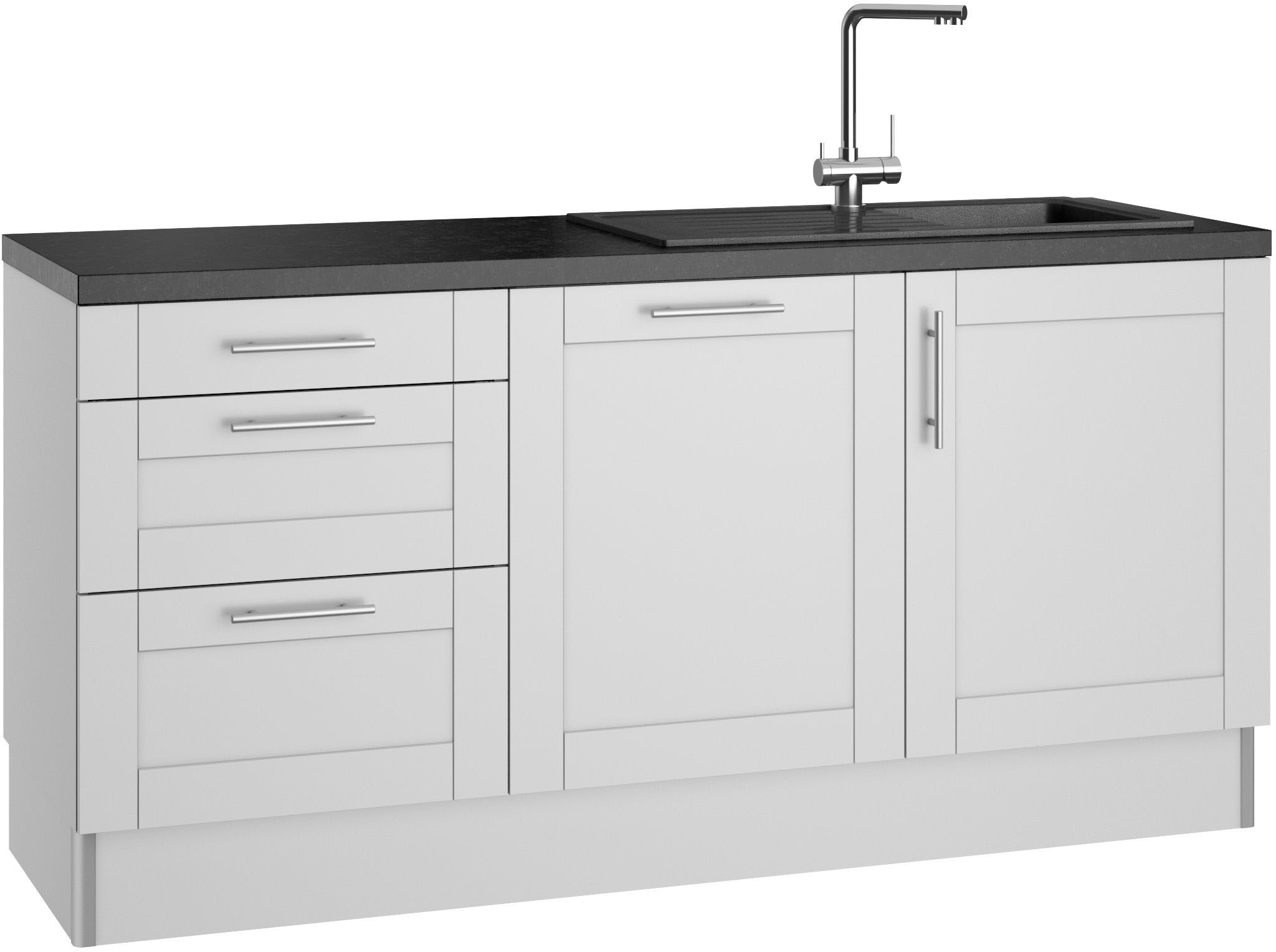 OPTIFIT Küche »Ahus«, 180 cm breit, wahlw.mit E-Geräten, Soft Close Funktion, MDF Fronten