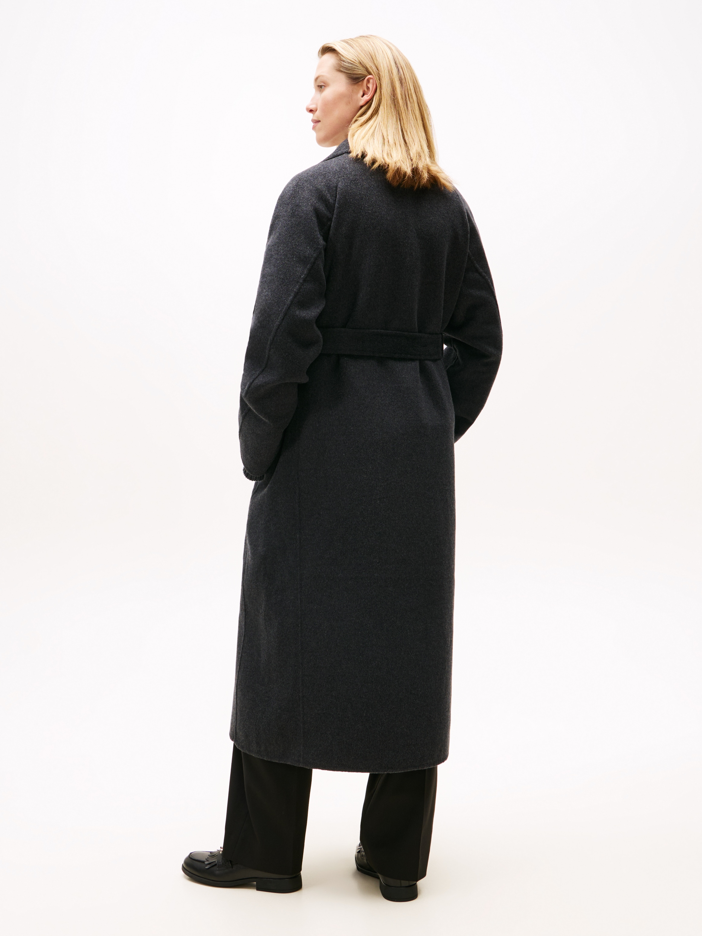 Tommy Hilfiger Wollmantel »DF WOOL REG BELTED MIDI COAT«, mit Wolle