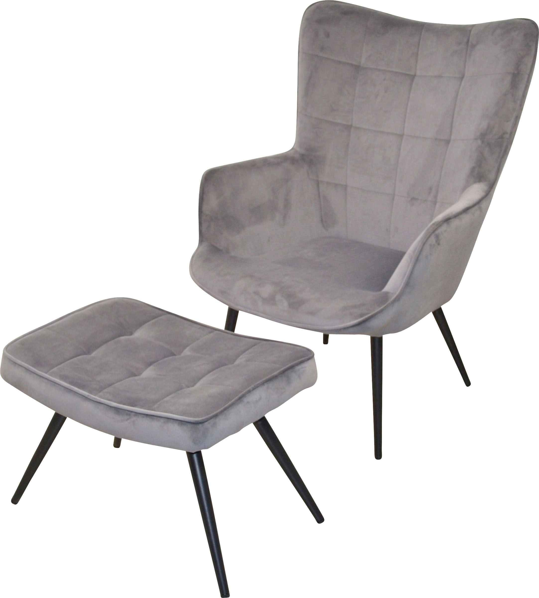HOFMANN LIVING AND MORE Sessel »Jaro«, Polstersessel mit Beinen aus Stahlrohr, schwarz lackiert