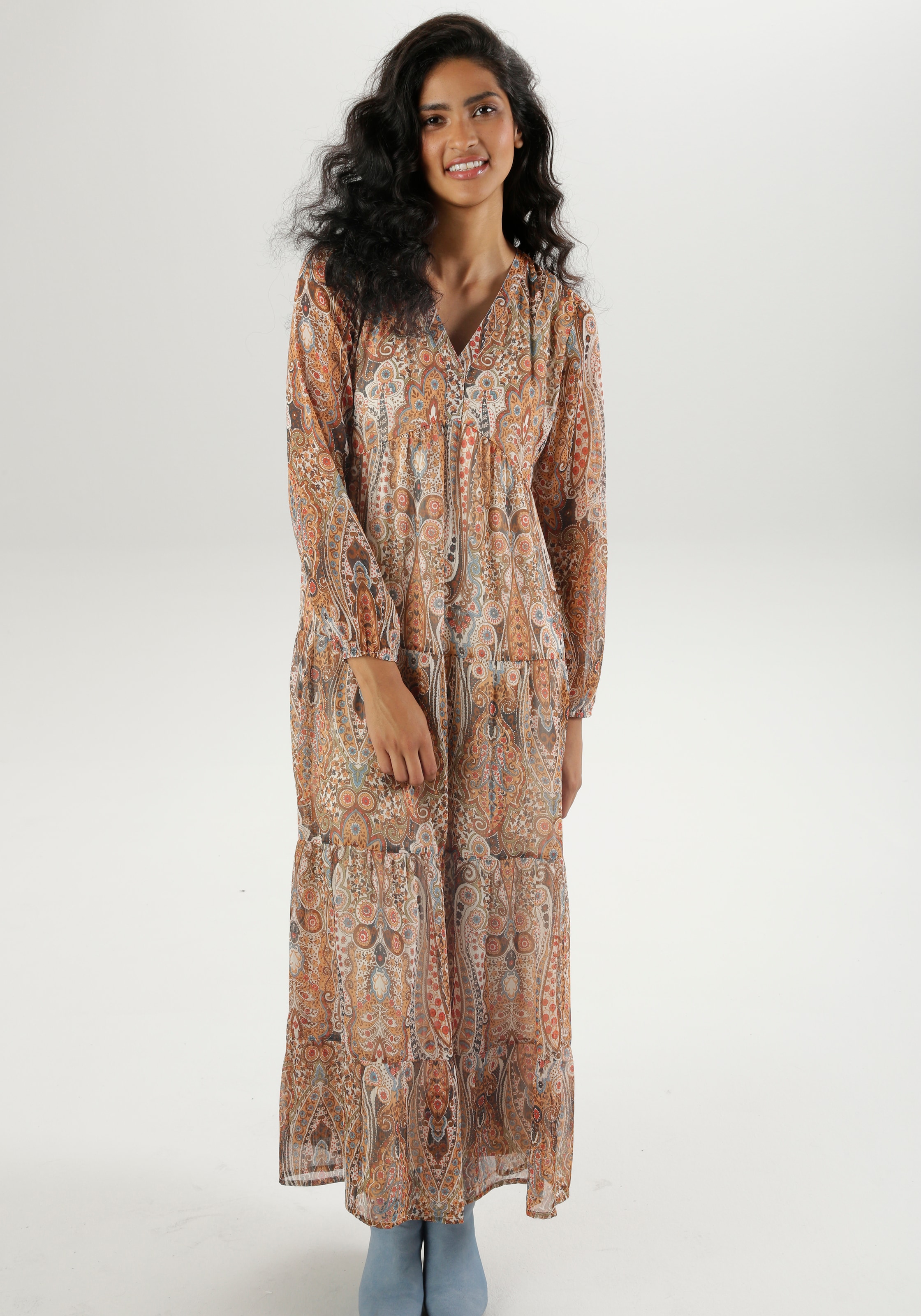 Aniston CASUAL Maxikleid, mit fantasievollem Paisley-Muster - NEUE KOLLEKTION