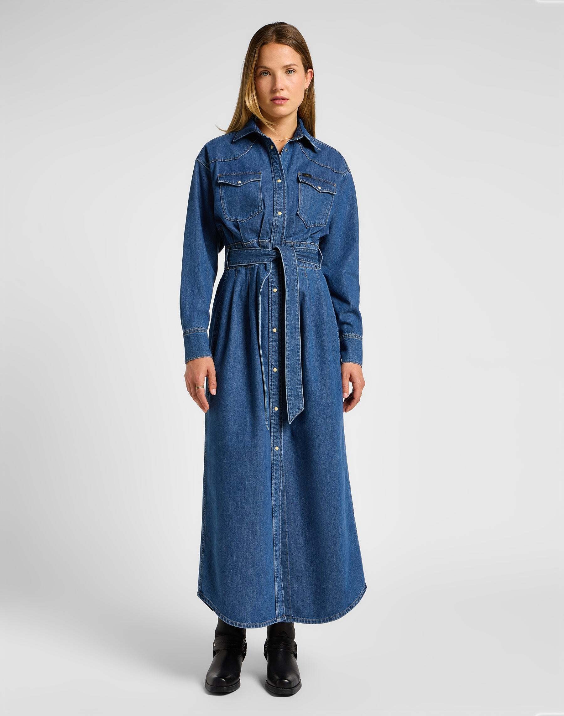 Jeanskleid »LEE Jeanskleid Belted Western Dress«