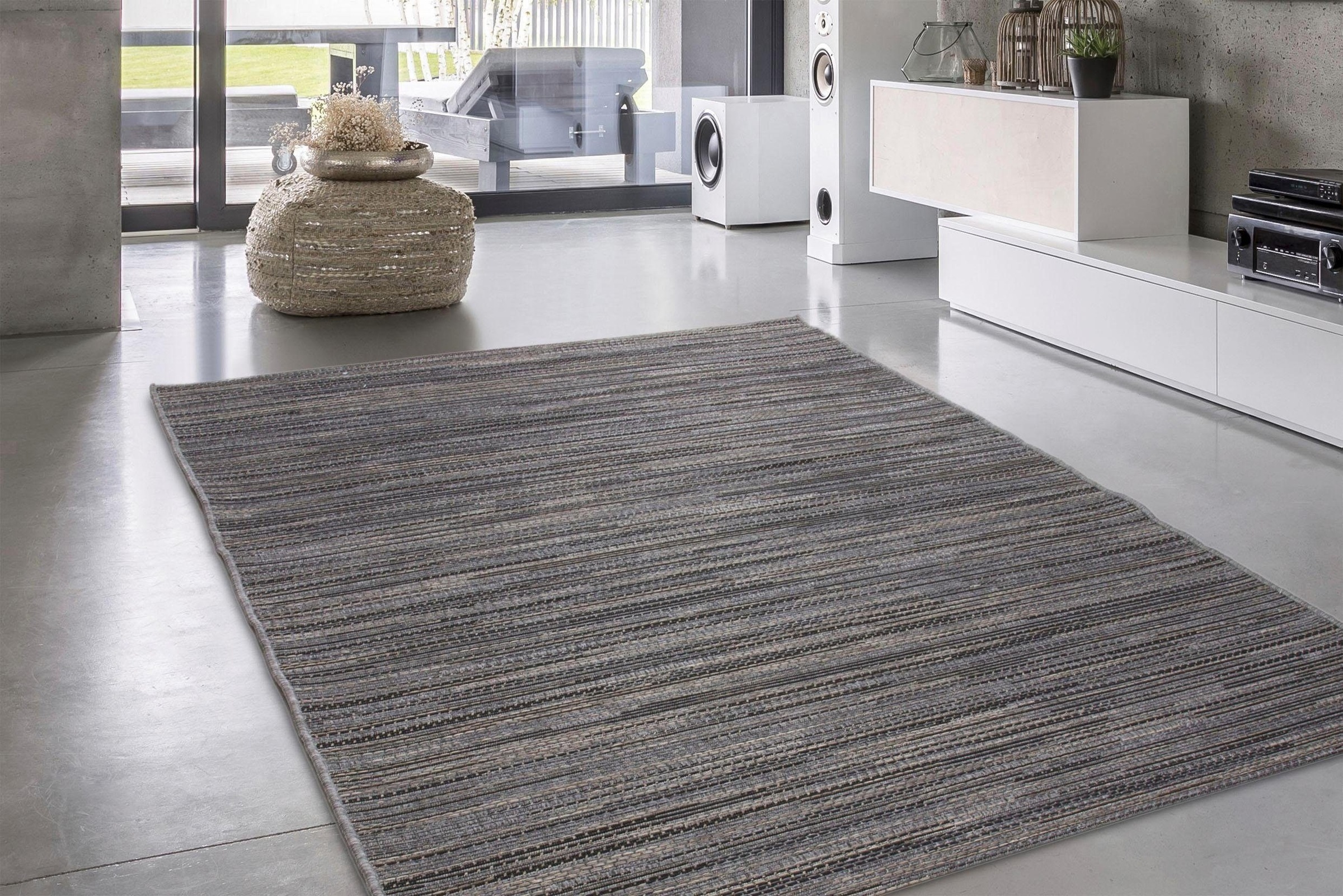 calo-deluxe Teppich »Perugia 1020«, rechteckig, 7 mm Höhe, In- und Outdoor geeignet, Wohnzimmer