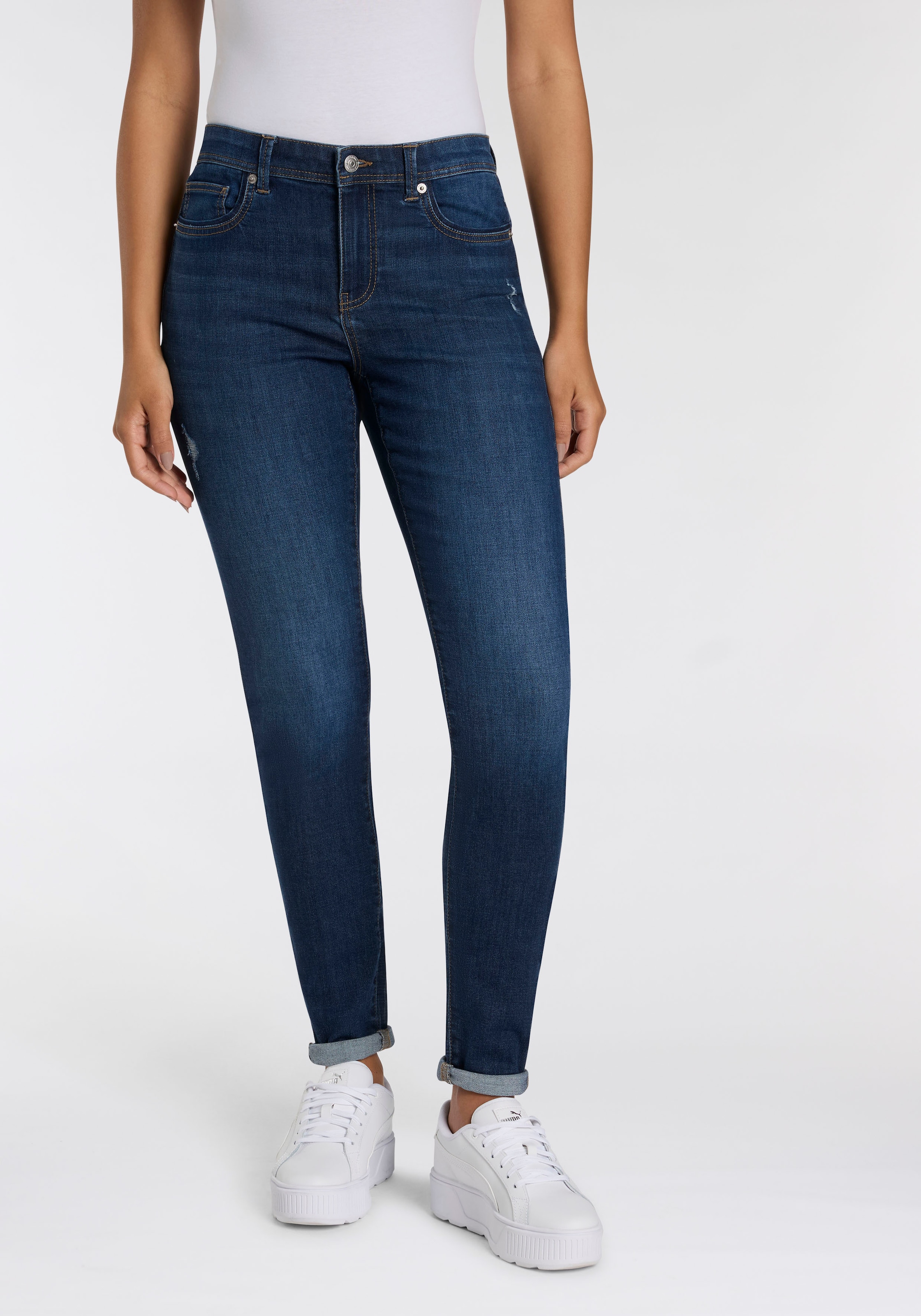 ONLY Skinny-fit-Jeans »ONLWOW – Skinny-Jeans mit Stretch für schlanke Silhouette« Denim, skinny fit, destroyed Effekte