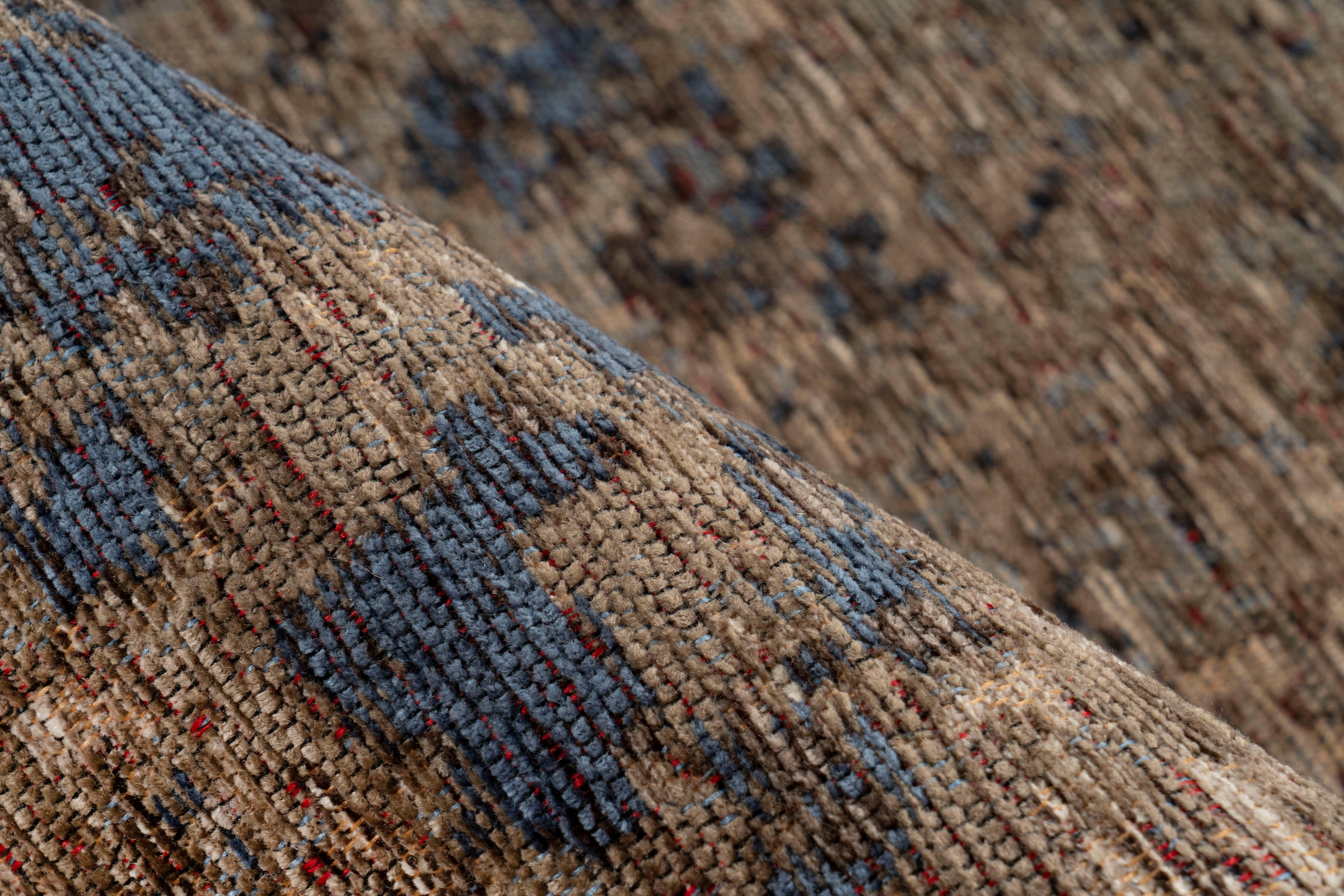 Padiro Teppich »Charme 625«, rechteckig, 5 mm Höhe, Chenille Flachgewebe im Vintage Stil